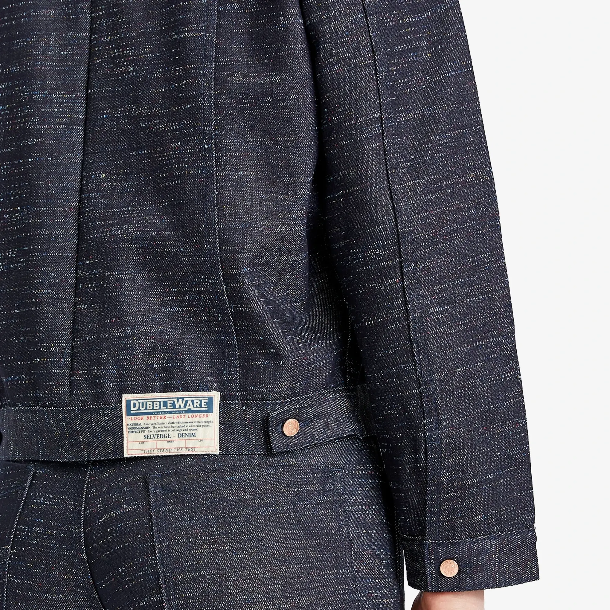 Dubbleware Men's Nimes Rainbow Selvedge Denim Jacket