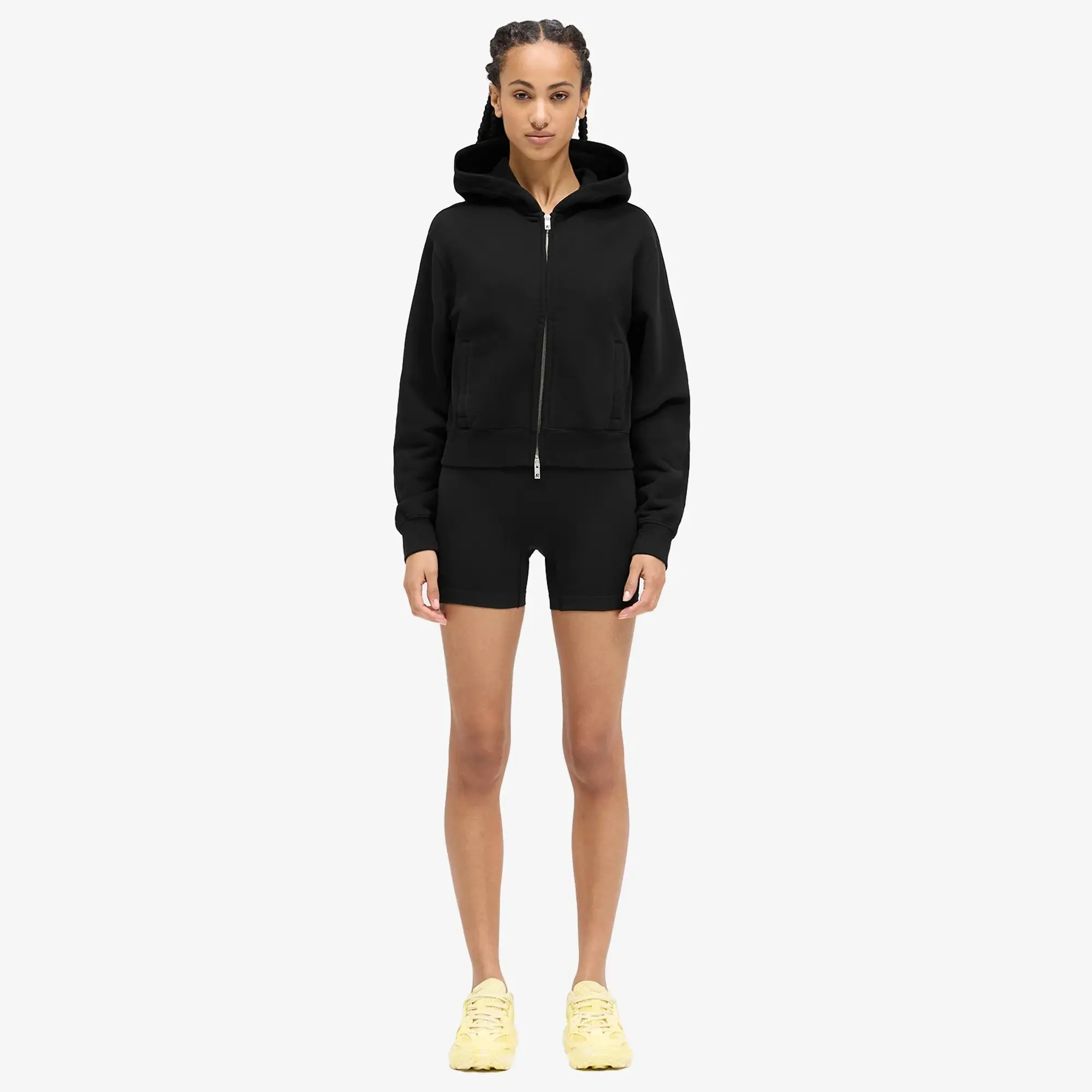 Represent Women's Slim Fit Zip Sweatshirt Jet Black