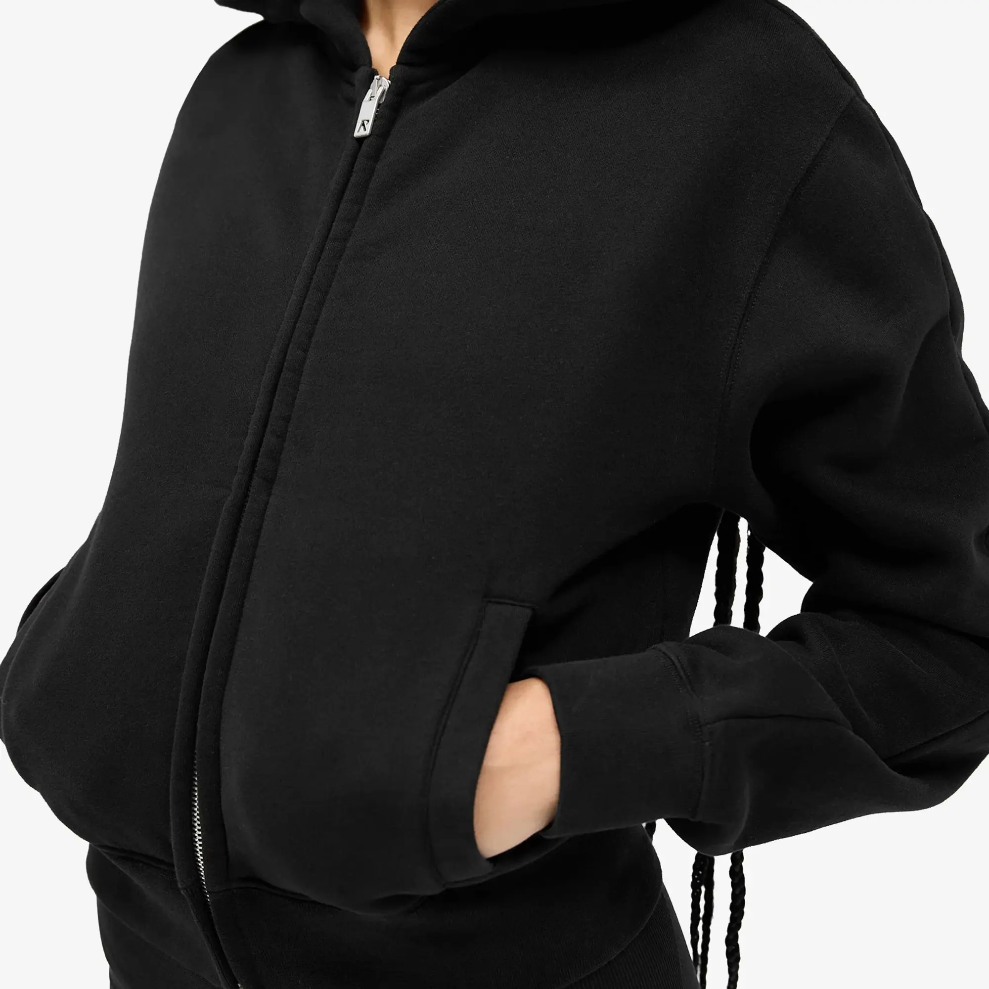 Represent Women's Slim Fit Zip Sweatshirt Jet Black
