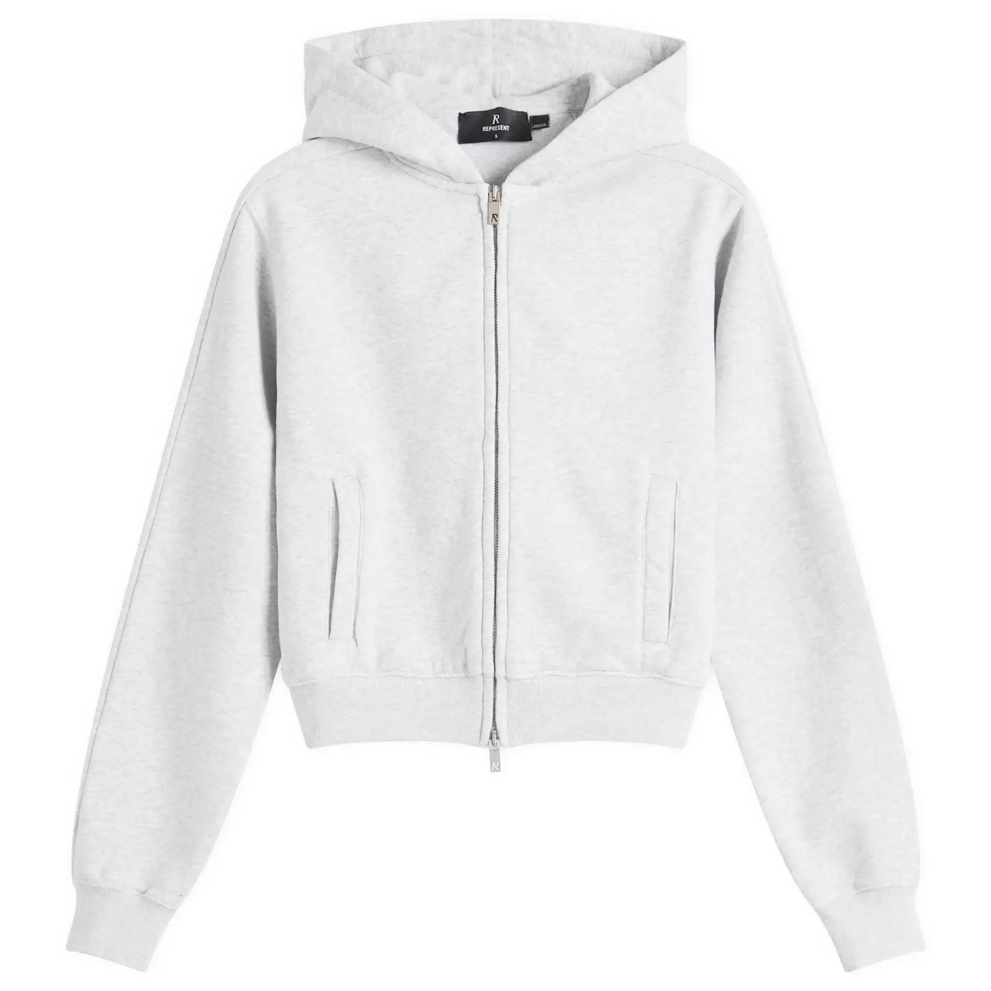 Represent Women's Slim Fit Zip Sweatshirt Grey Marl