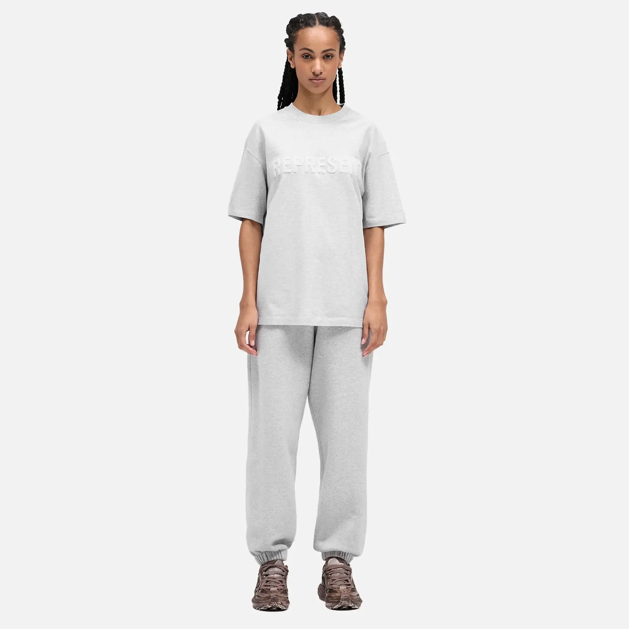 Represent Women's Boyfriend T-Shirt Grey Marl
