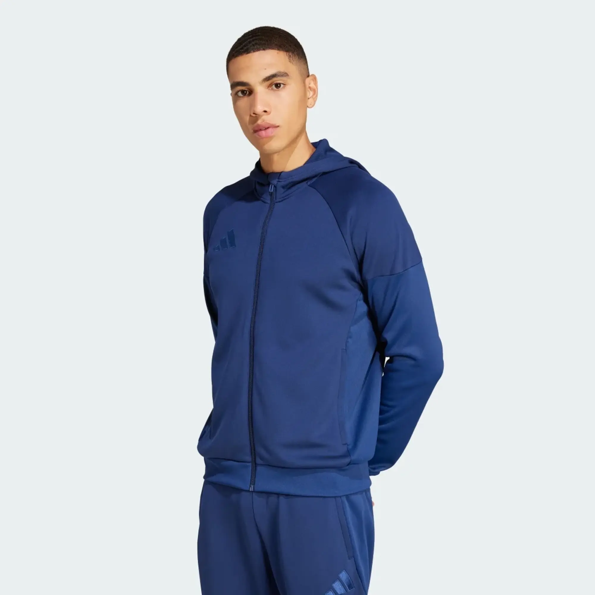 Adidas Hoodie Tiro 25 Full Zip - ['Blue']