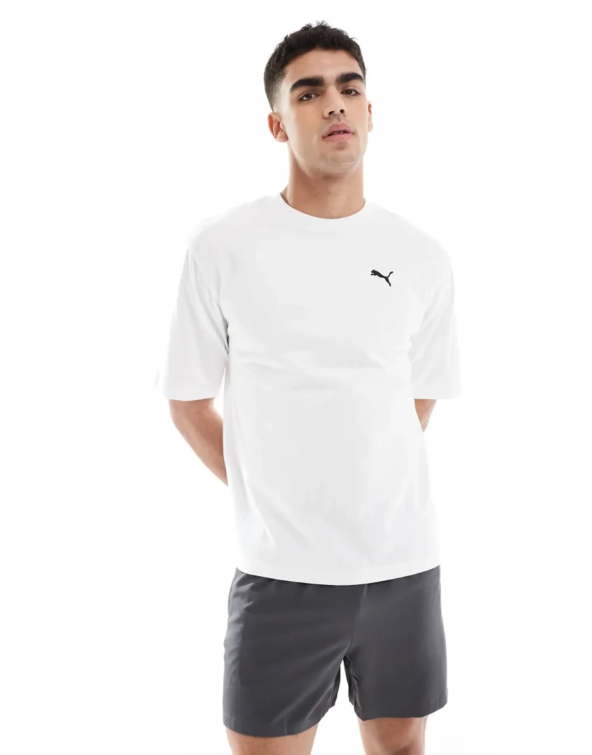 Puma Wardrobe Essentials Boxy T-Shirt In White