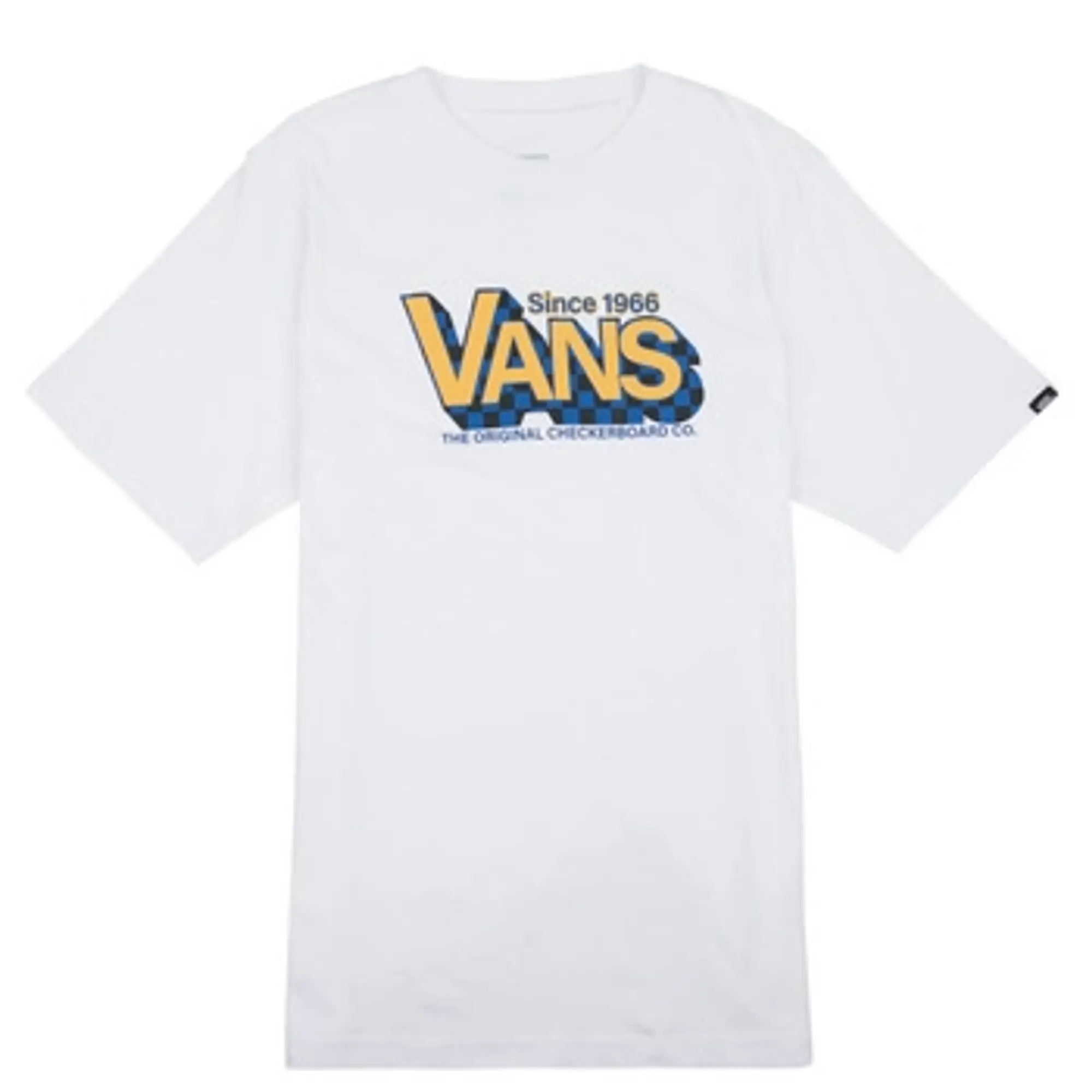Vans  Checker Drop SS  girls's Children's T shirt in White