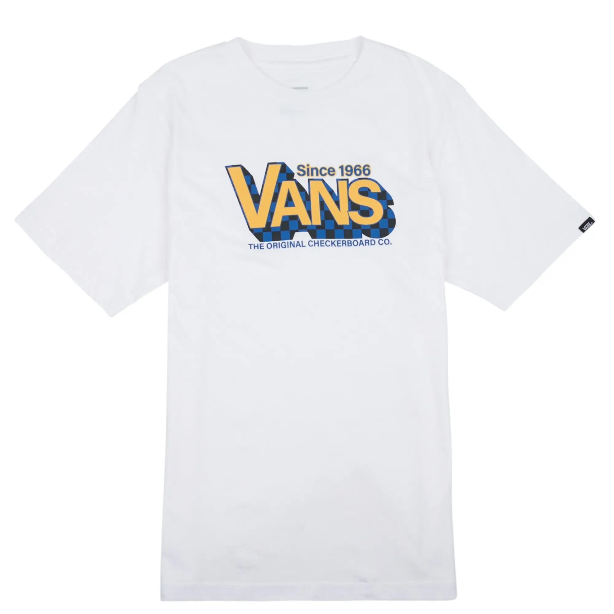Vans  Checker Drop SS  girls's Children's T shirt in White
