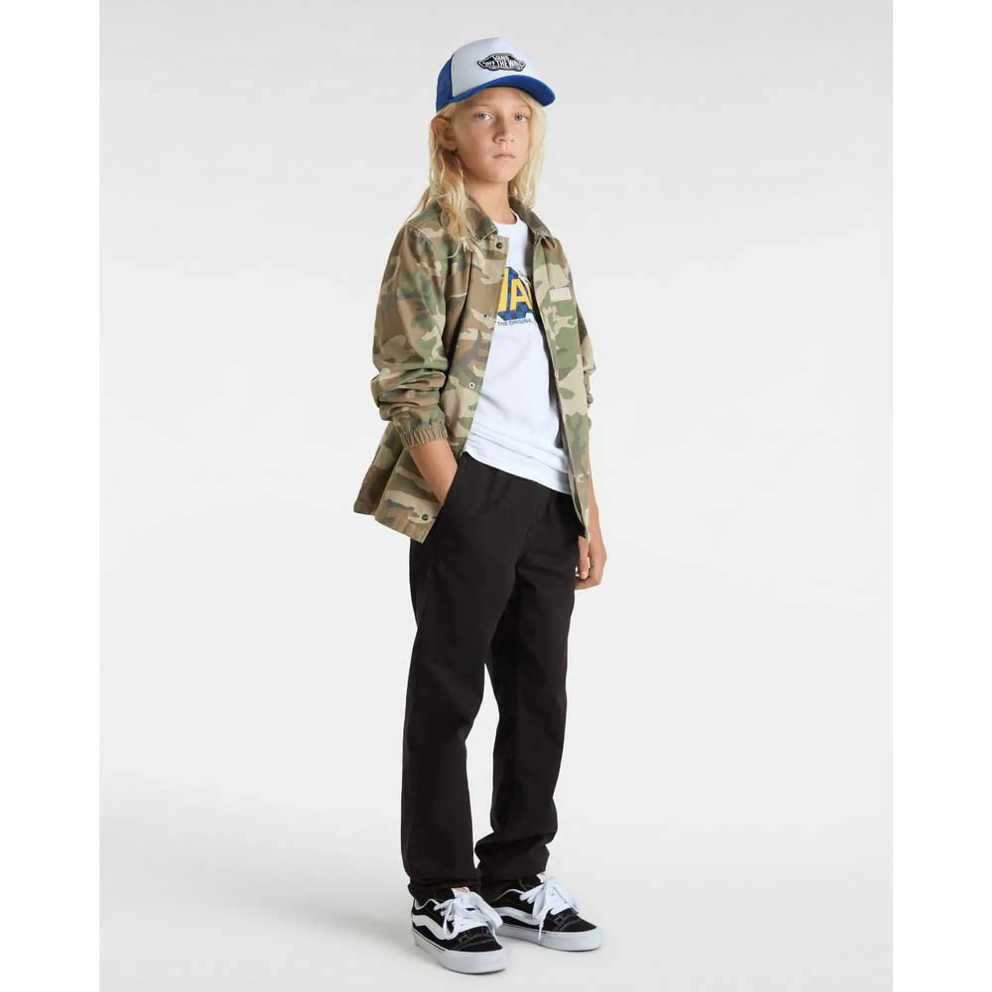 Vans  Checker Drop SS  girls's Children's T shirt in White