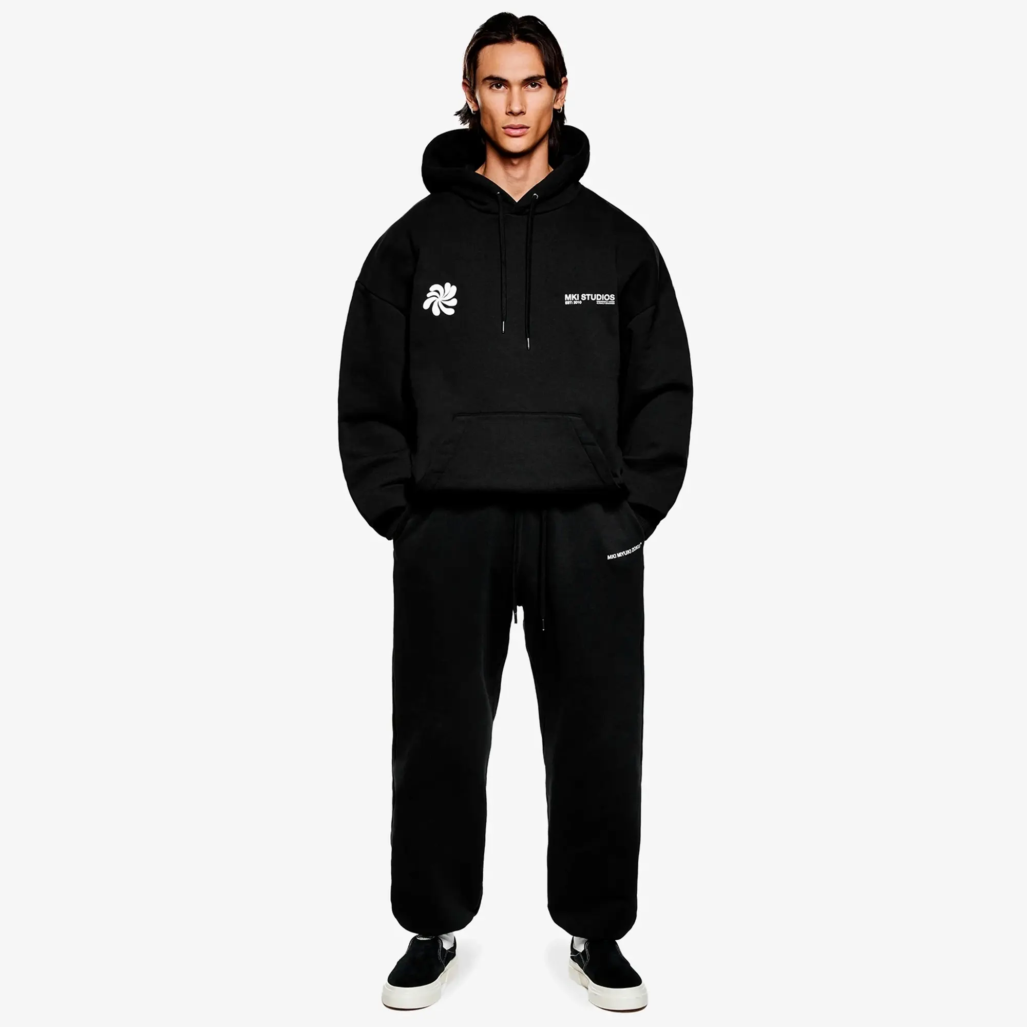 MKI Men's Abstract Hoodie Black