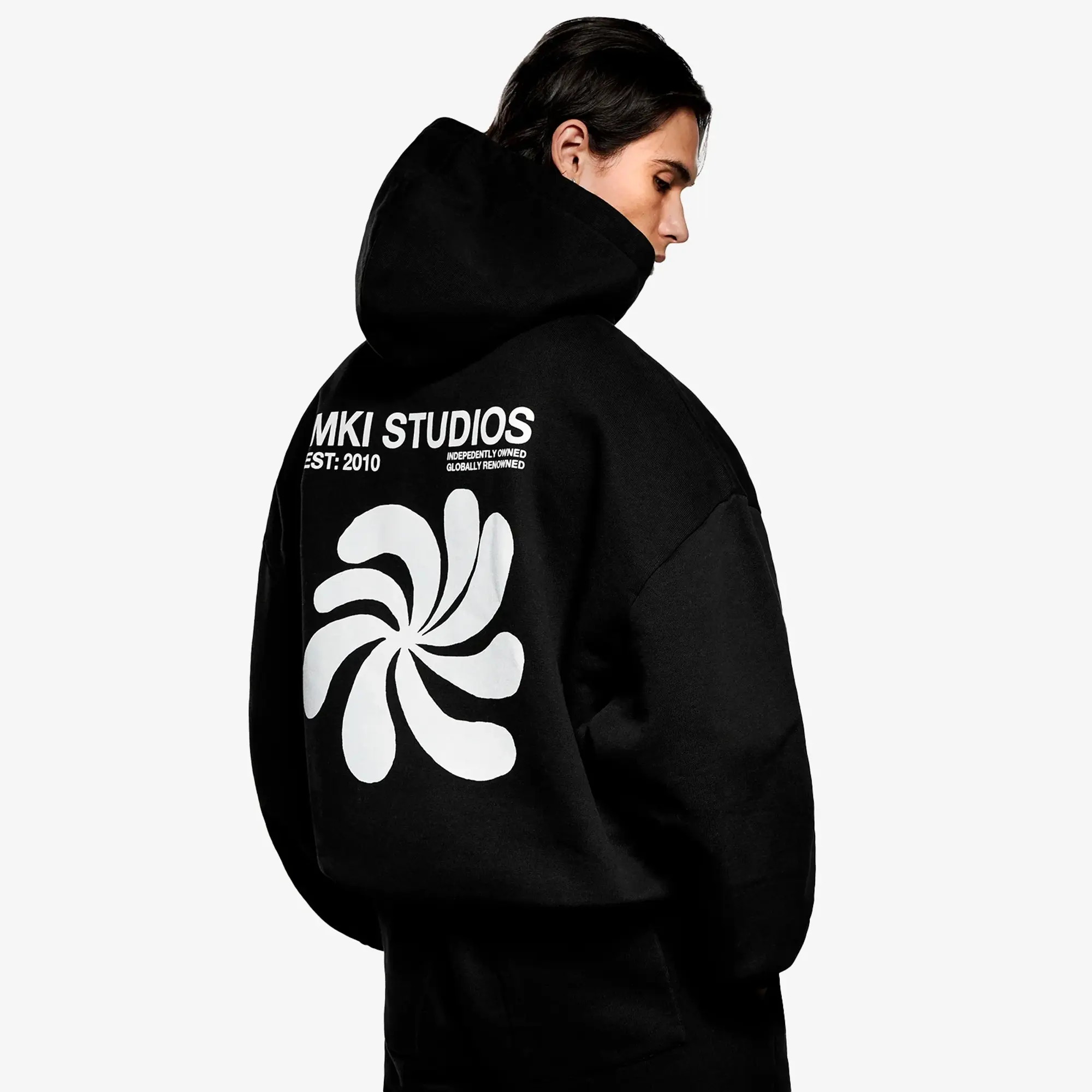 MKI Men's Abstract Hoodie Black
