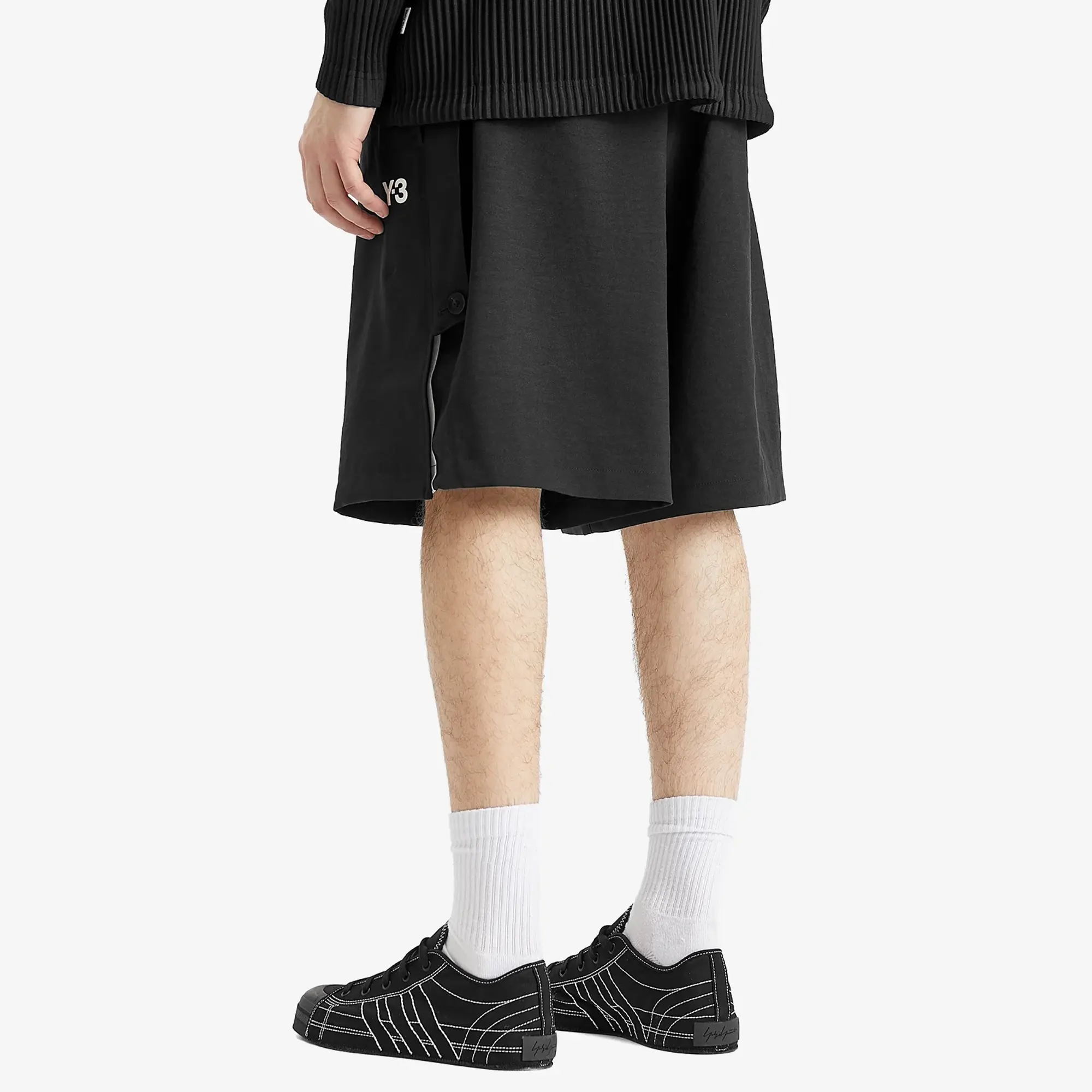 Y-3 Men's Sport Uniform 3 Stripe Shorts Black