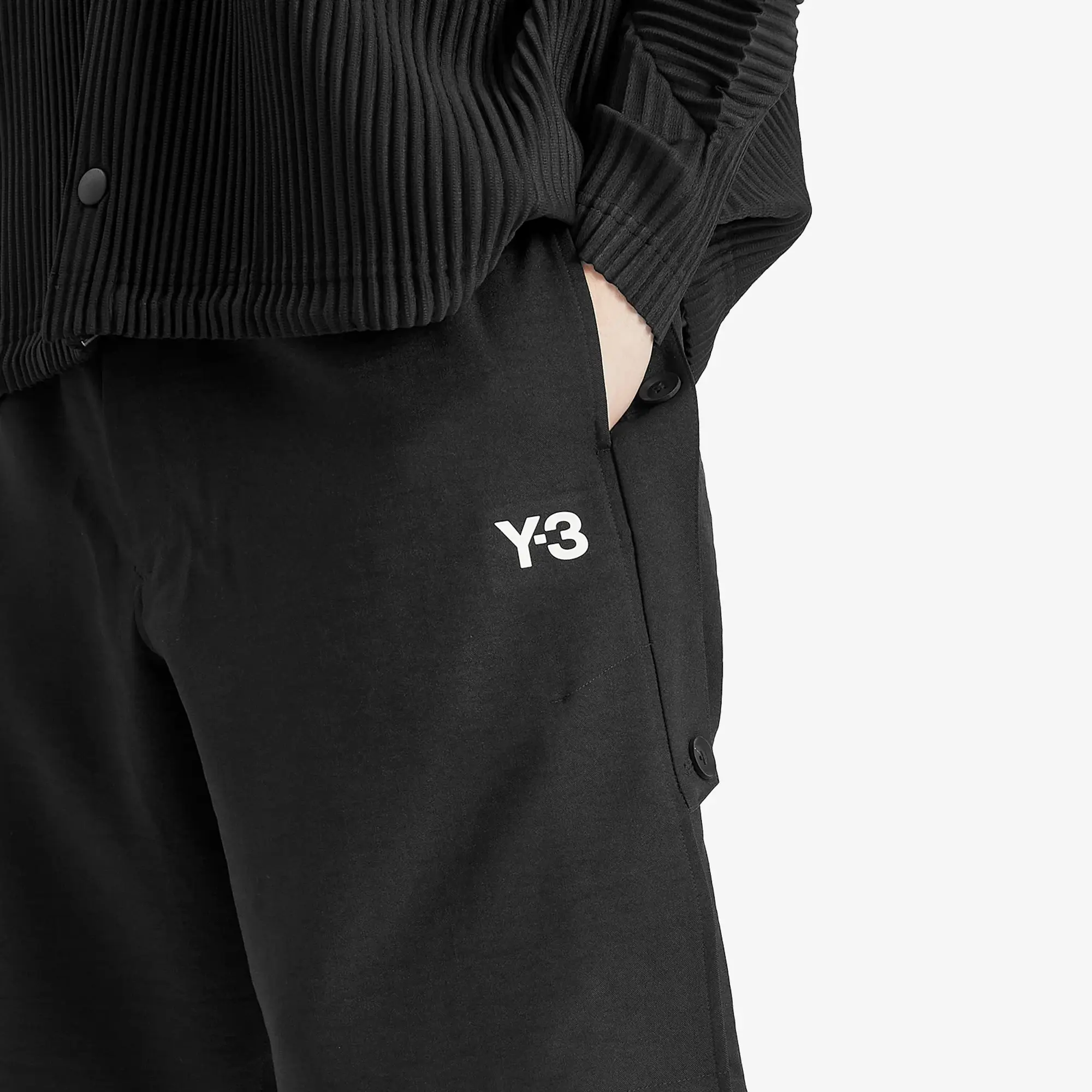 Y-3 Men's Sport Uniform 3 Stripe Shorts Black