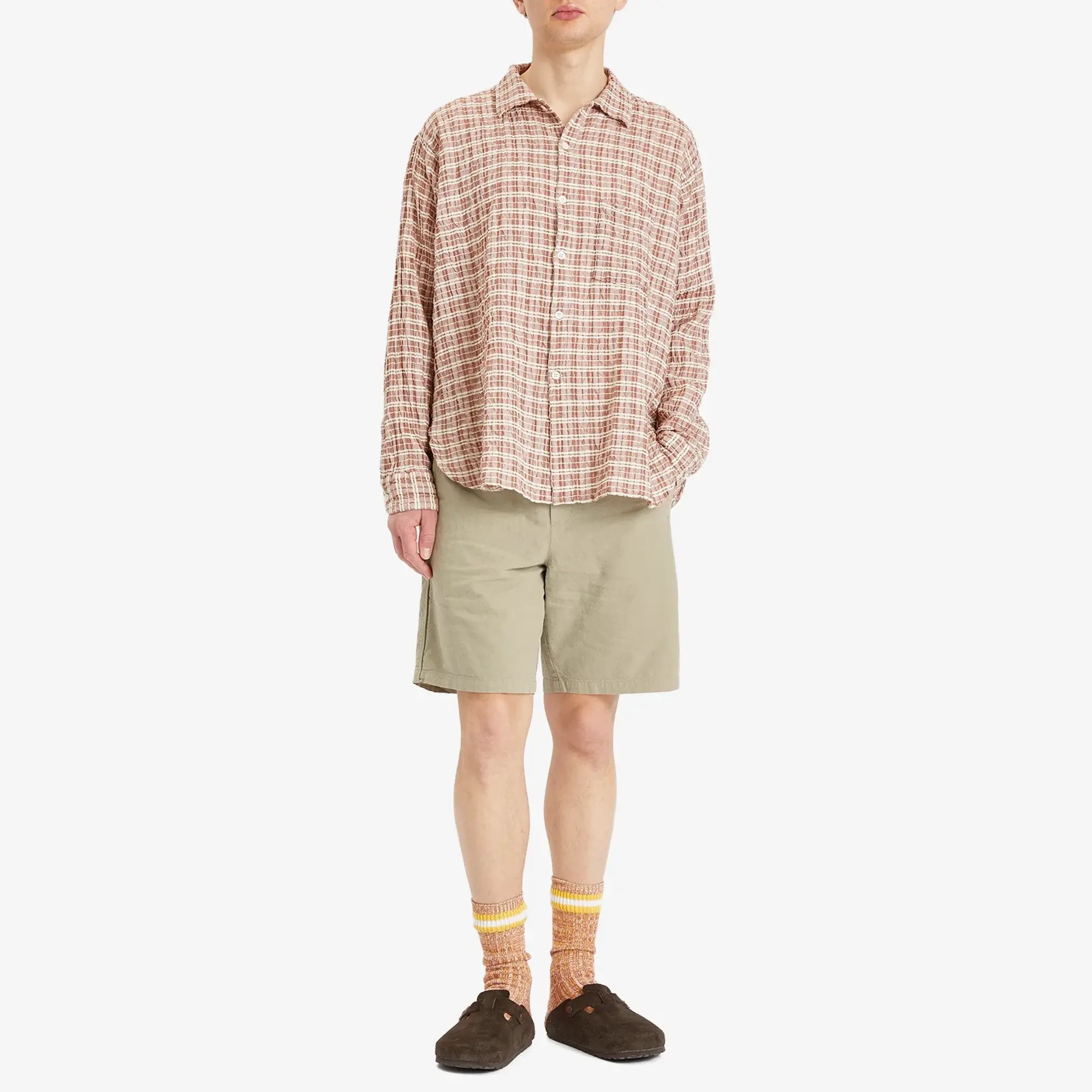 Folk Men's Linen Assembly Shorts Sage