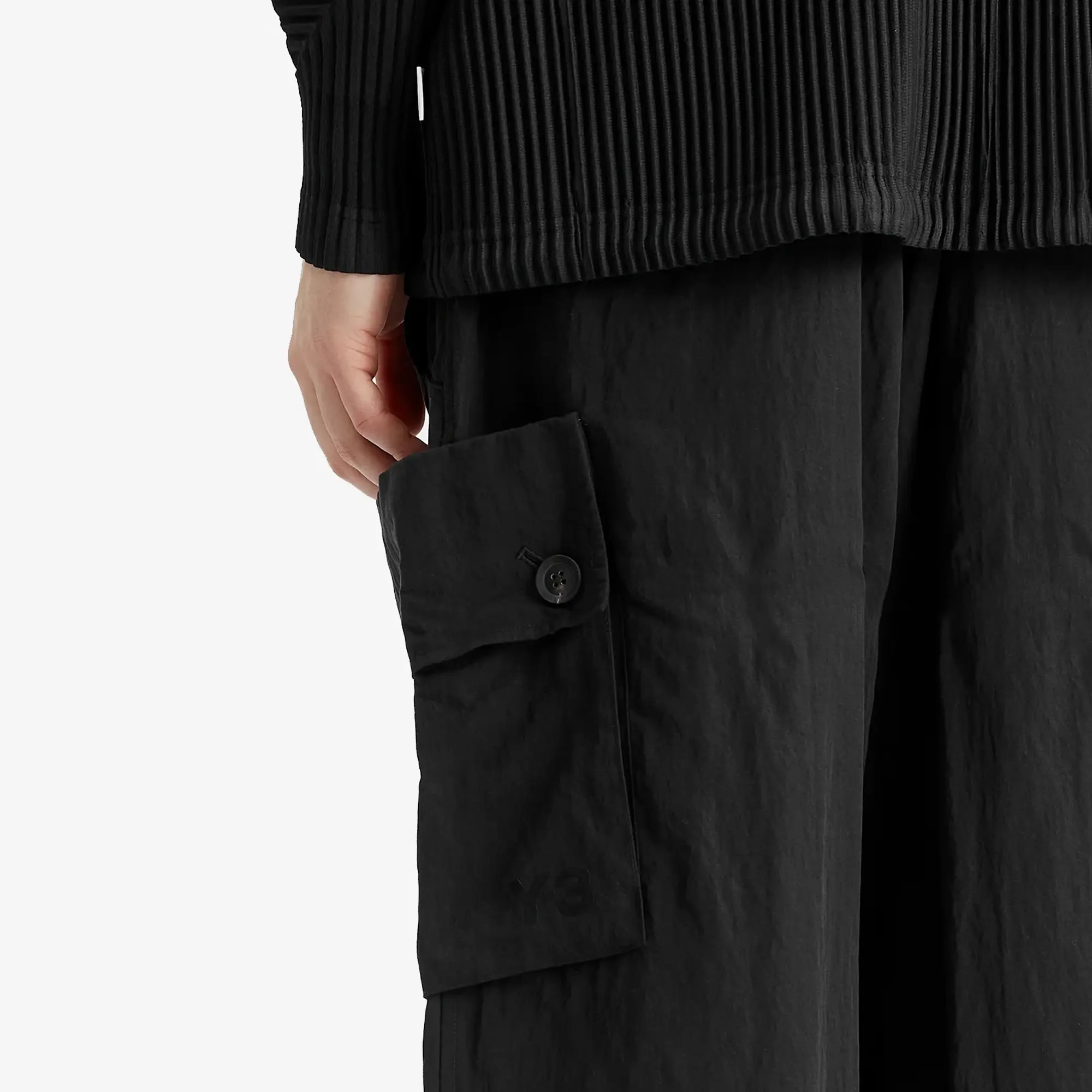 Y-3 Men's Twill Cargo Pants Black