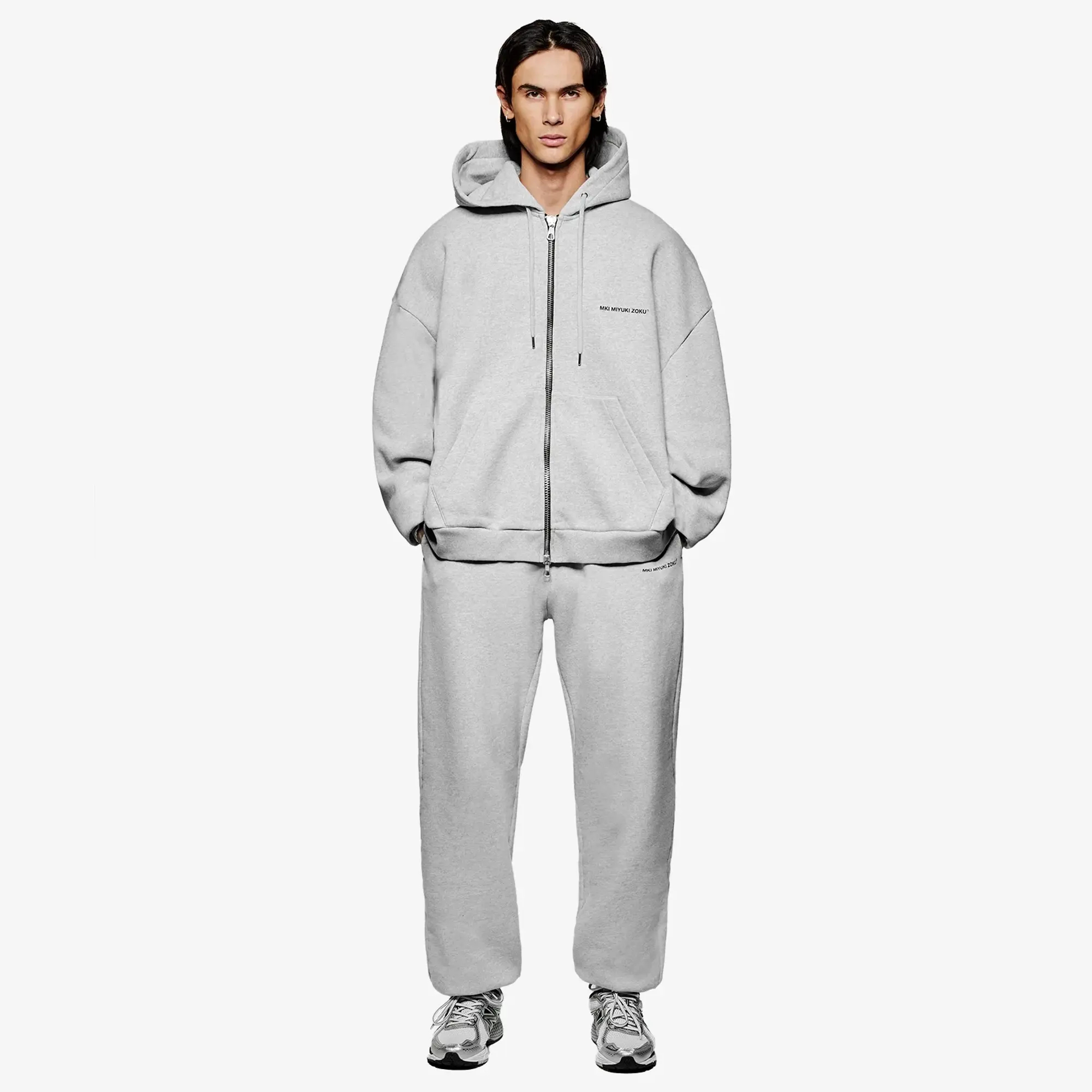 MKI Men's Uniform Zip Hoodie Grey