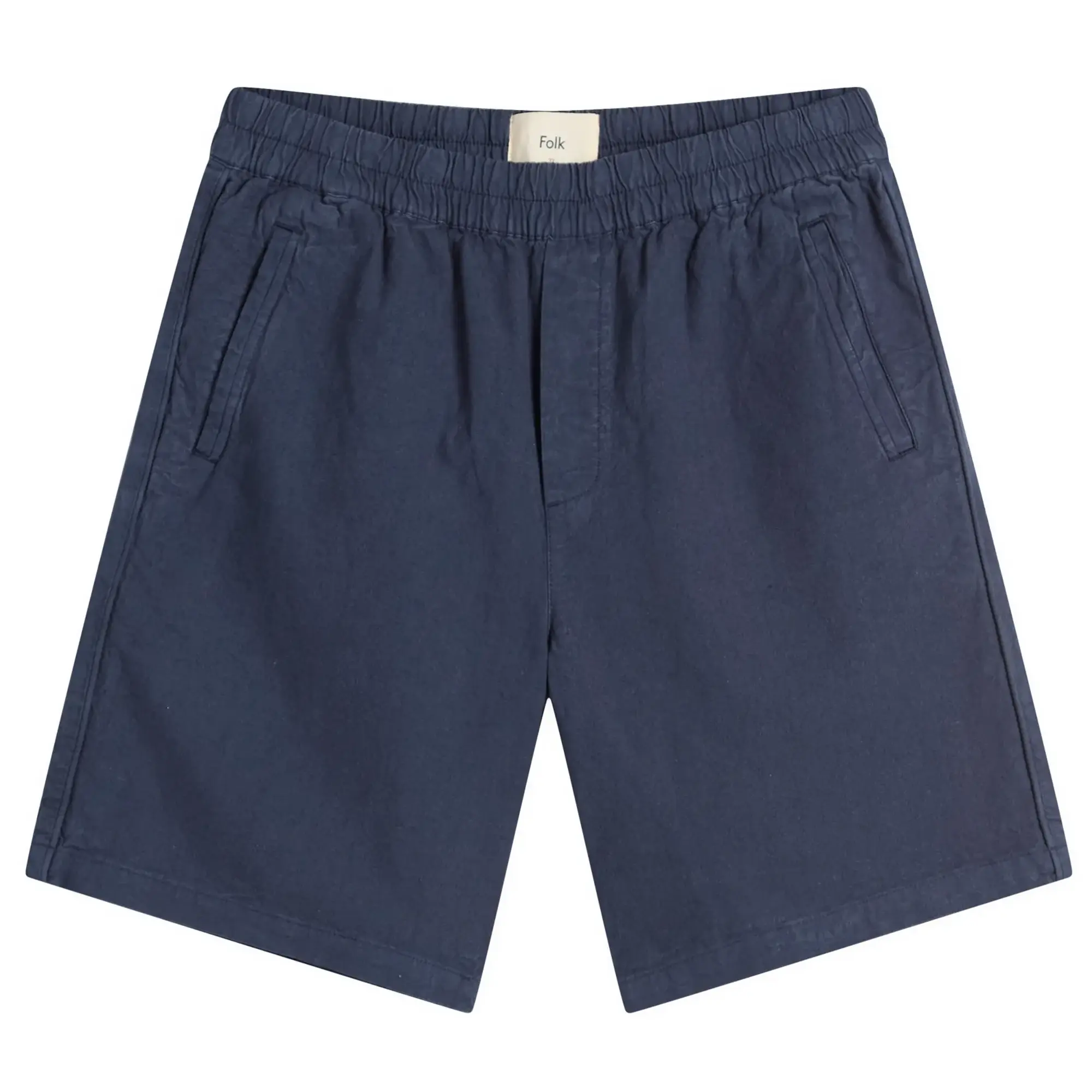 Folk Men's Linen Assembly Shorts Soft Navy