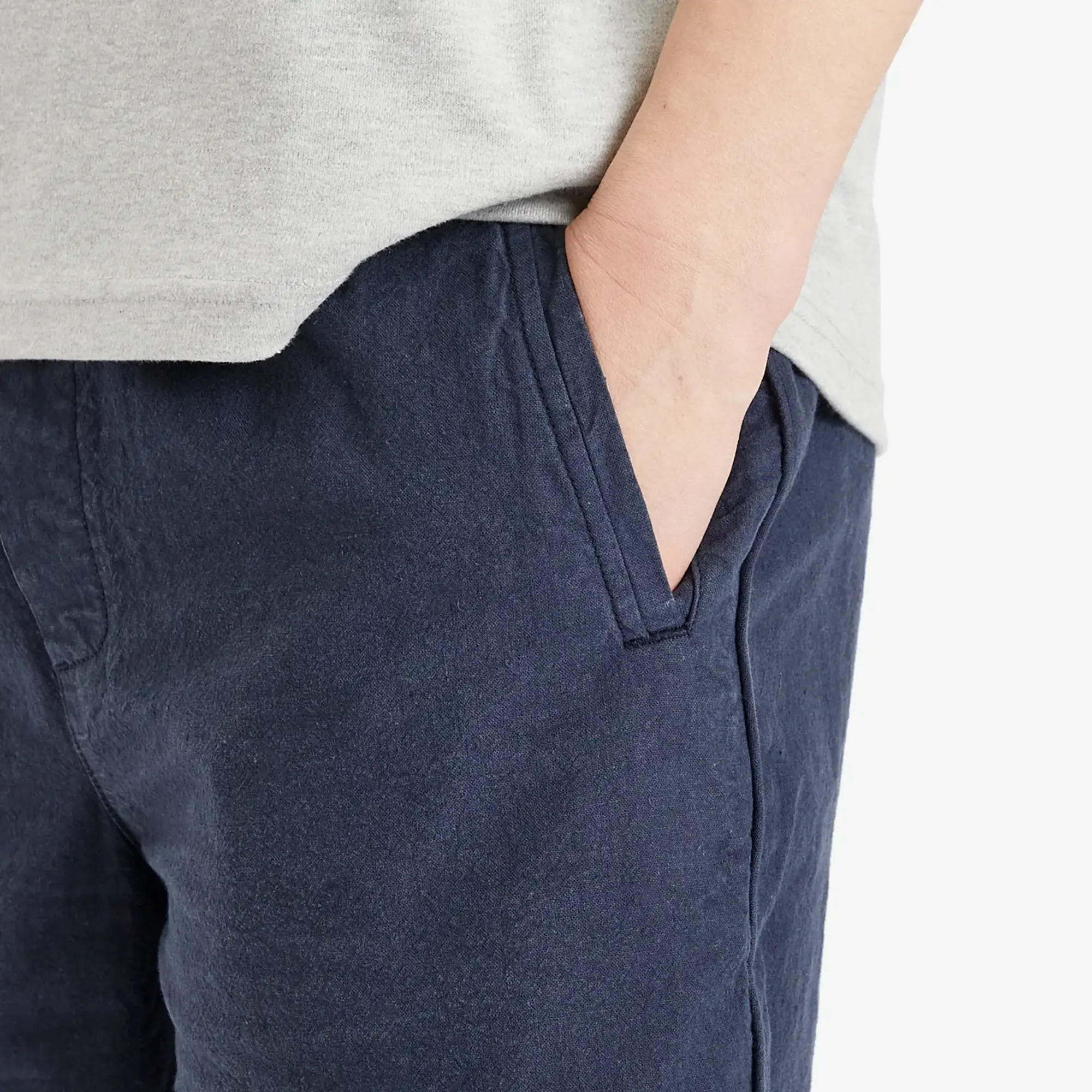Folk Men's Linen Assembly Shorts Soft Navy