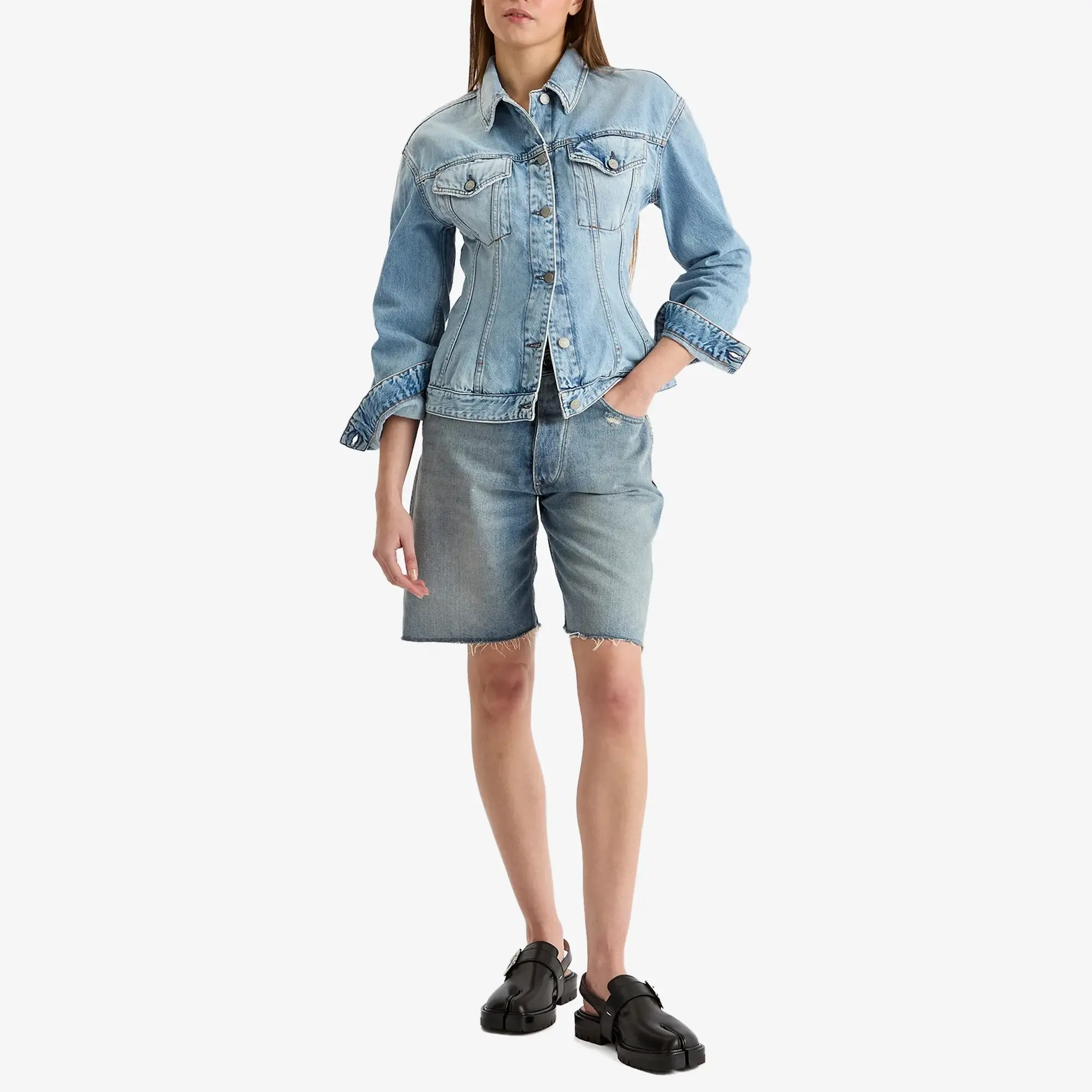 Maison Margiela Women's Denim Shorts Light Blue