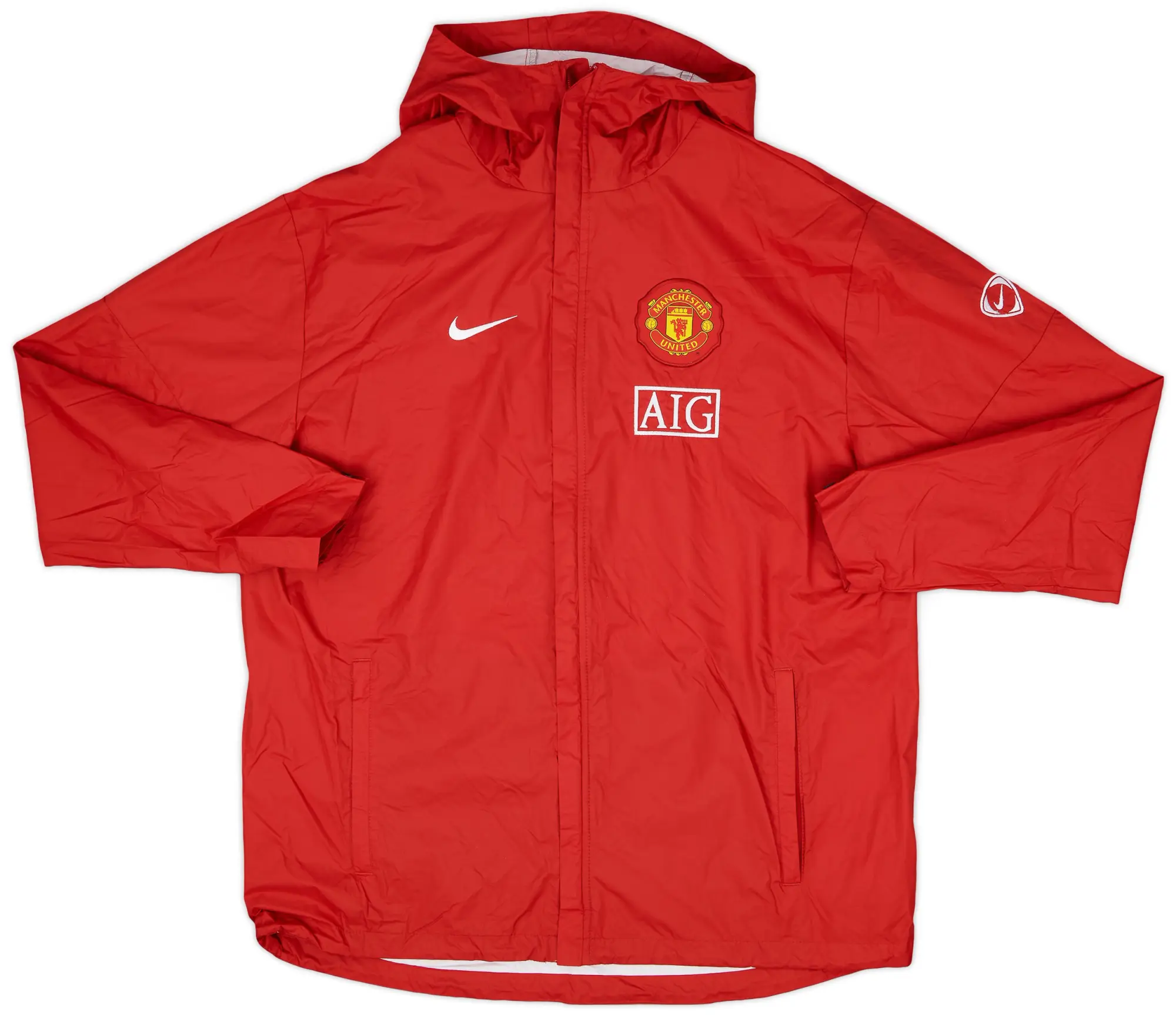 2008-09 Manchester United Nike Hooded Rain Jacket - 8/10 - (L)