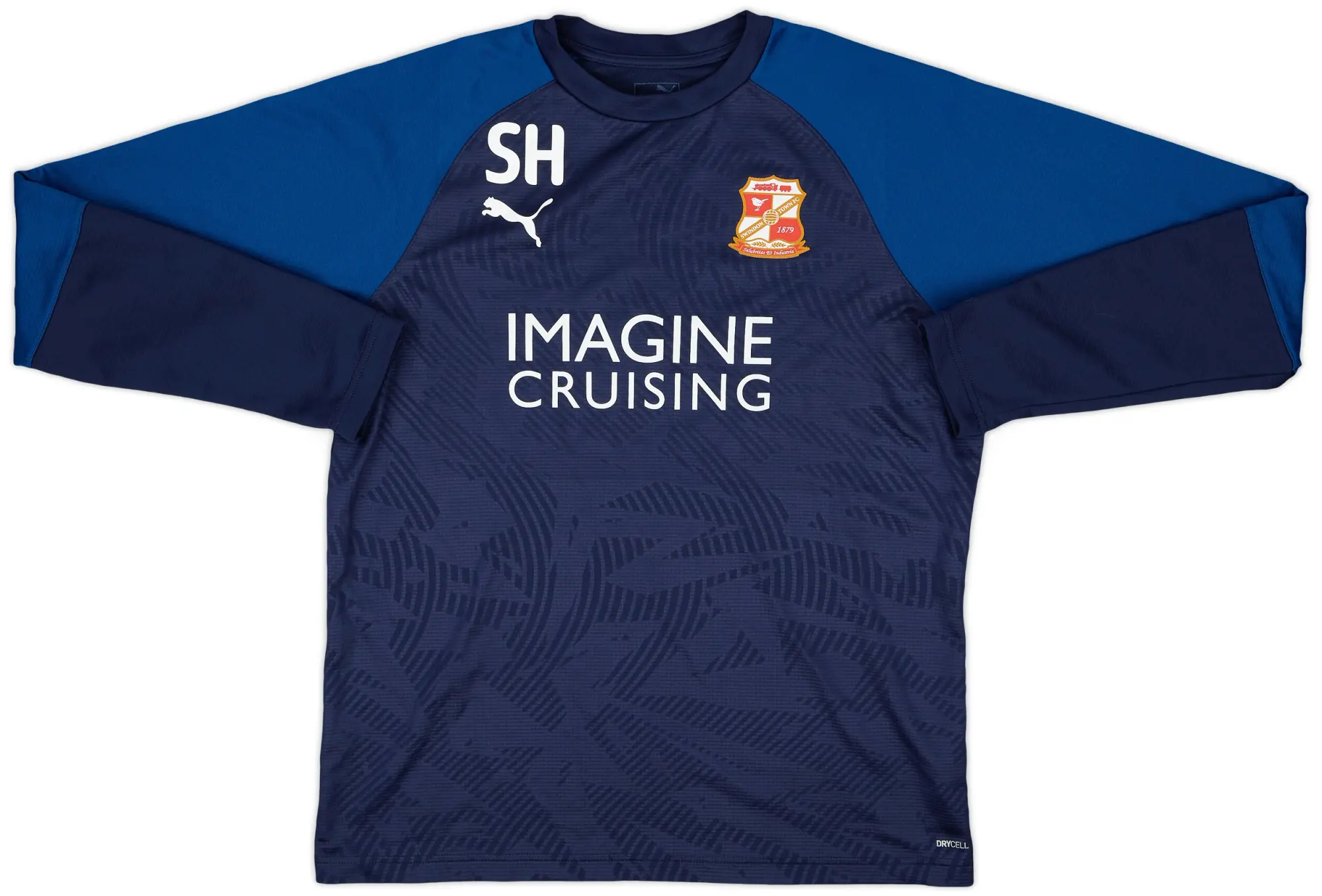 2018-19 Swindon Staff Issue Puma Drill Top SH - 8/10 - (L)