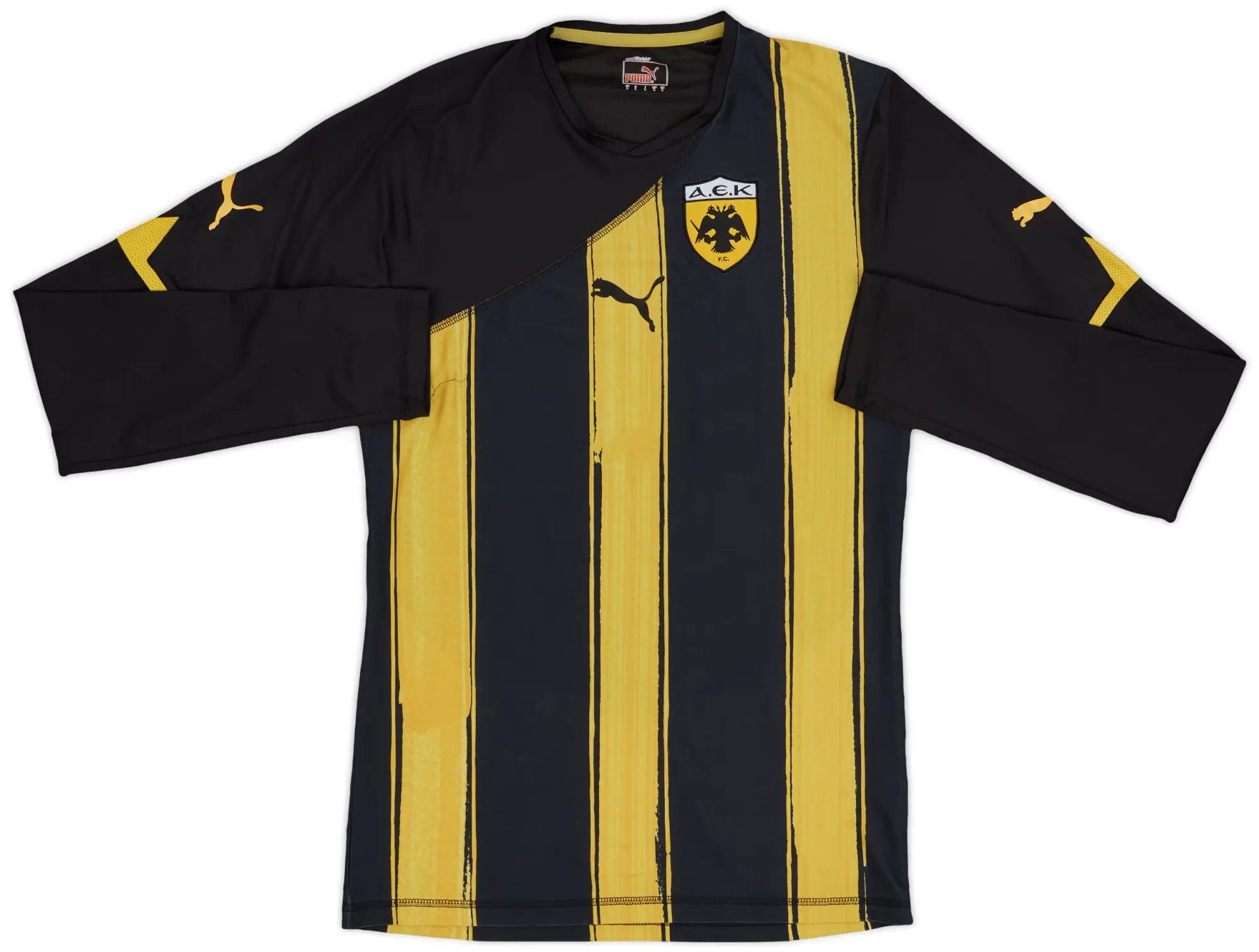 Puma 2011-12 AEK Athens Away L/S Shirt - 9/10 - (L)