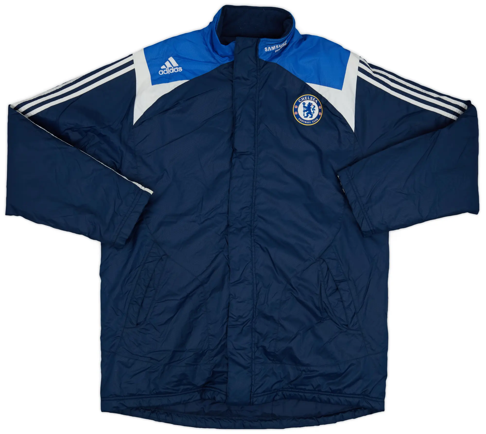 2007-08 Chelsea adidas Padded Bench Coat - 8/10 - (L)