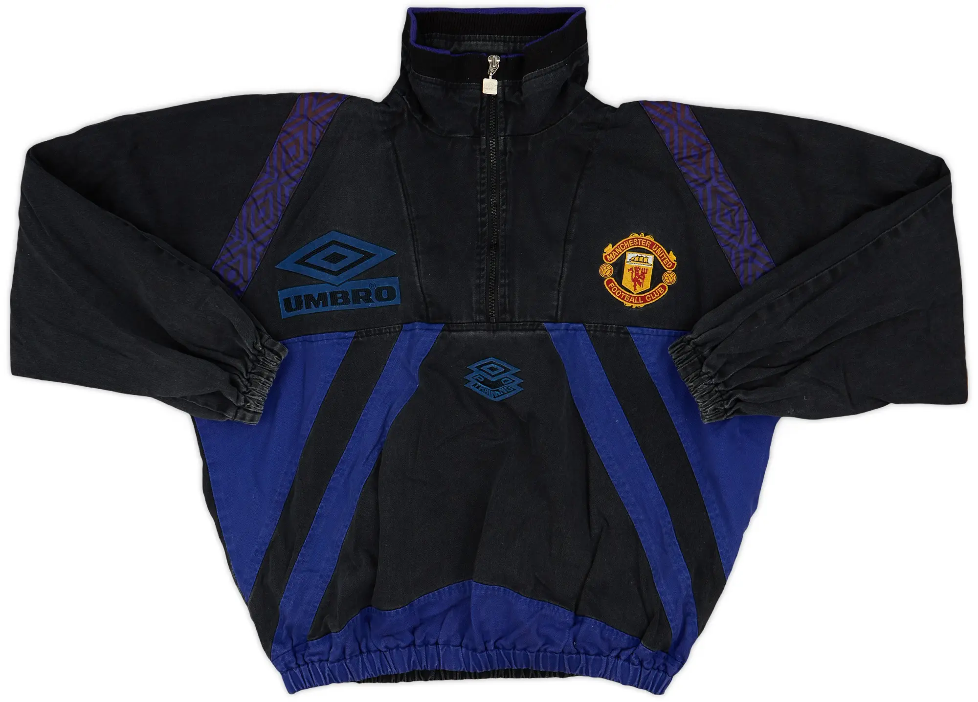 1996-97 Manchester United Umbro 1/4 Zip Drill Top - 6/10 - (M)