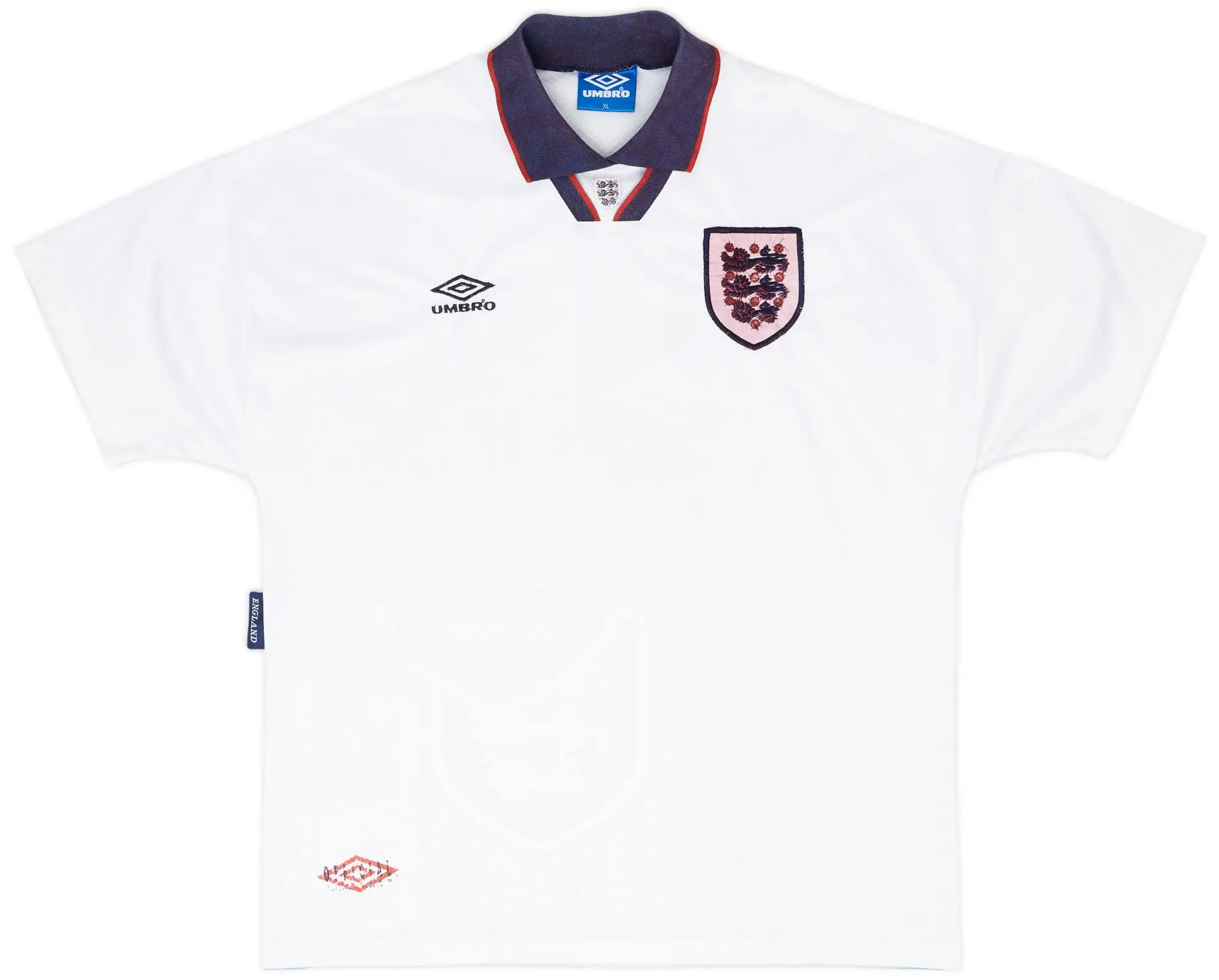 Umbro 1993-95 England Home Shirt - 5/10 - (XL)