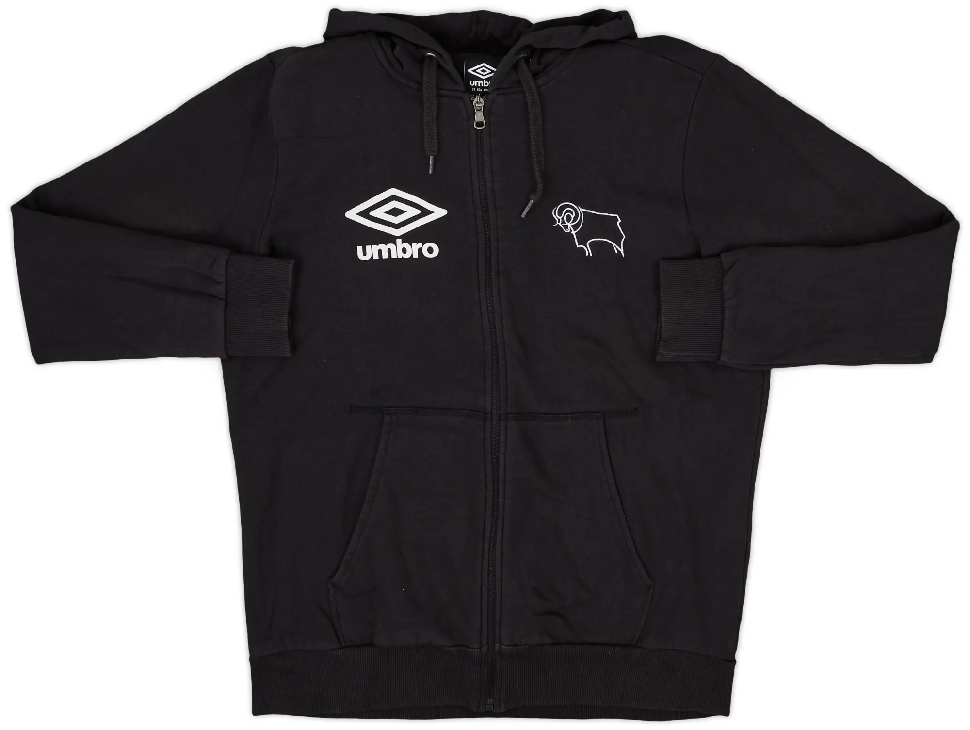 2016-17 Derby County Umbro Hooded Sweat Top - 7/10 - (L)
