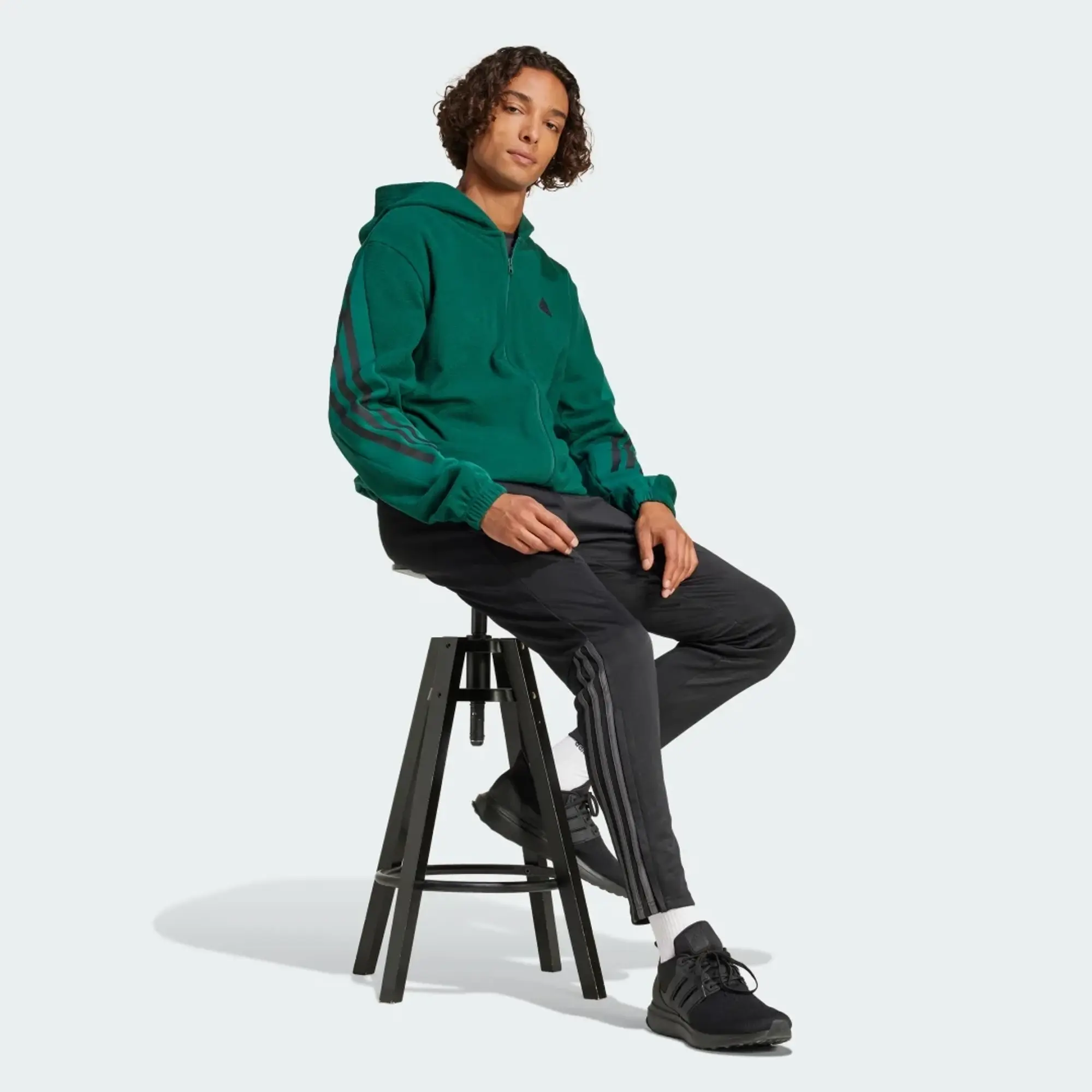 adidas Future Icons 3-Stripes Polar Fleece Full-zip Hoodie