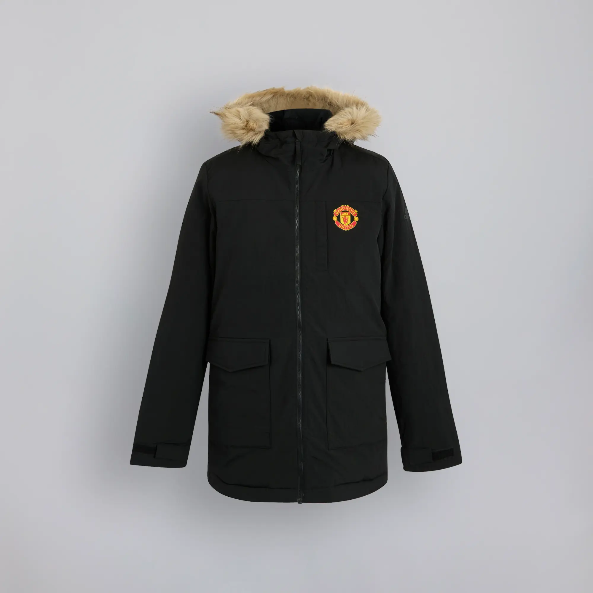Manchester United x adidas Hooded Parker Jacket Black