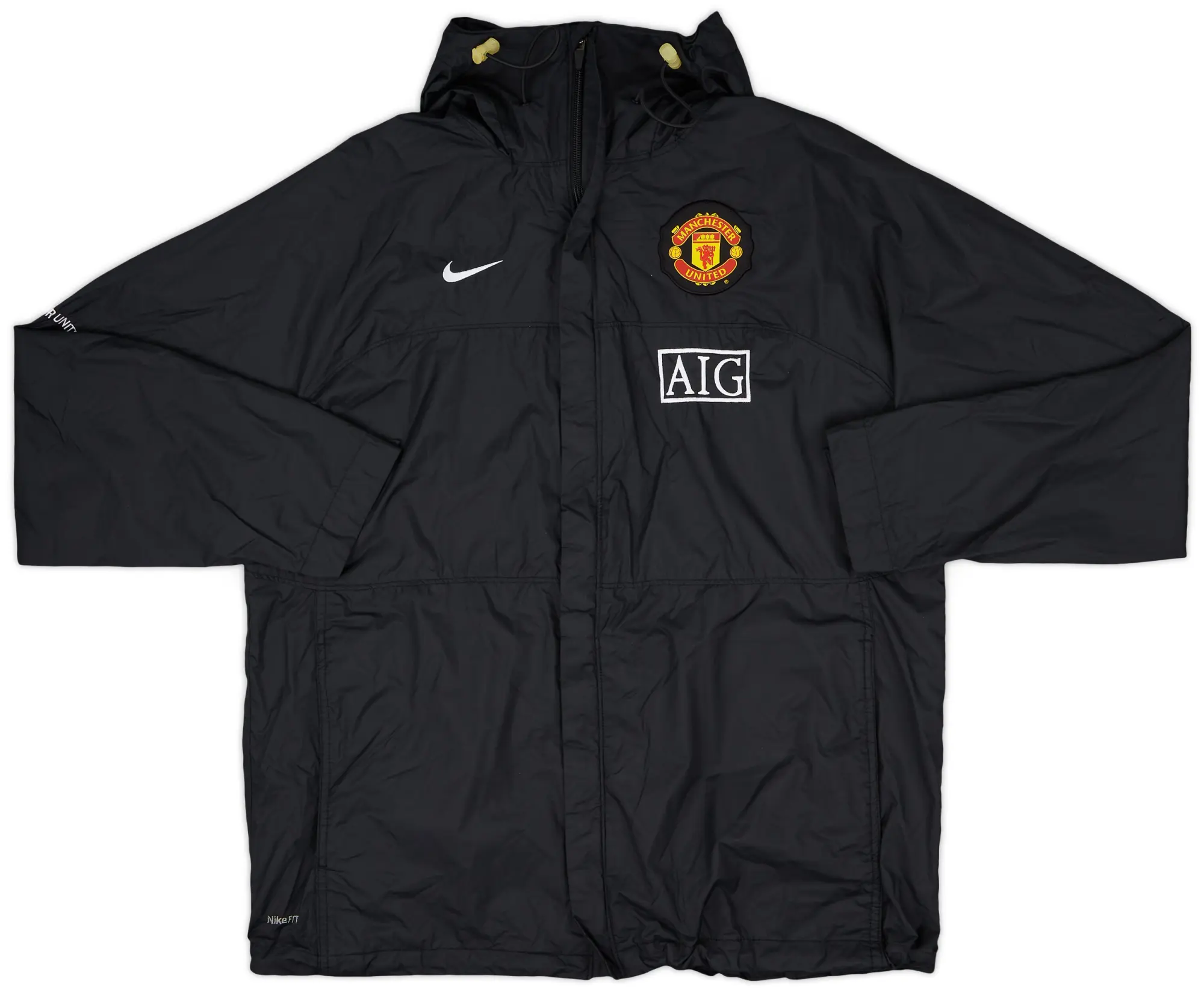 2008-09 Manchester United Nike Hooded Rain Jacket - 8/10 - (L)