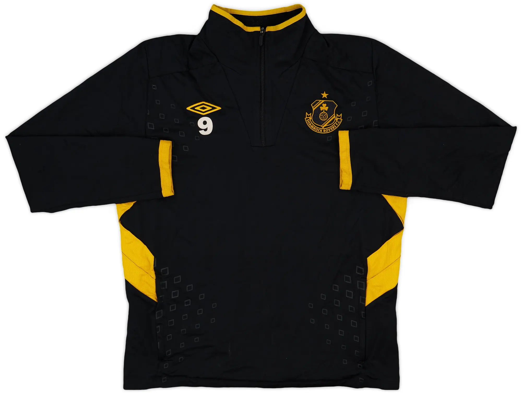 2010 Shamrock Rovers Umbro Player Issue 1/4 Zip Drill Top #9 - 8/10 - (L)
