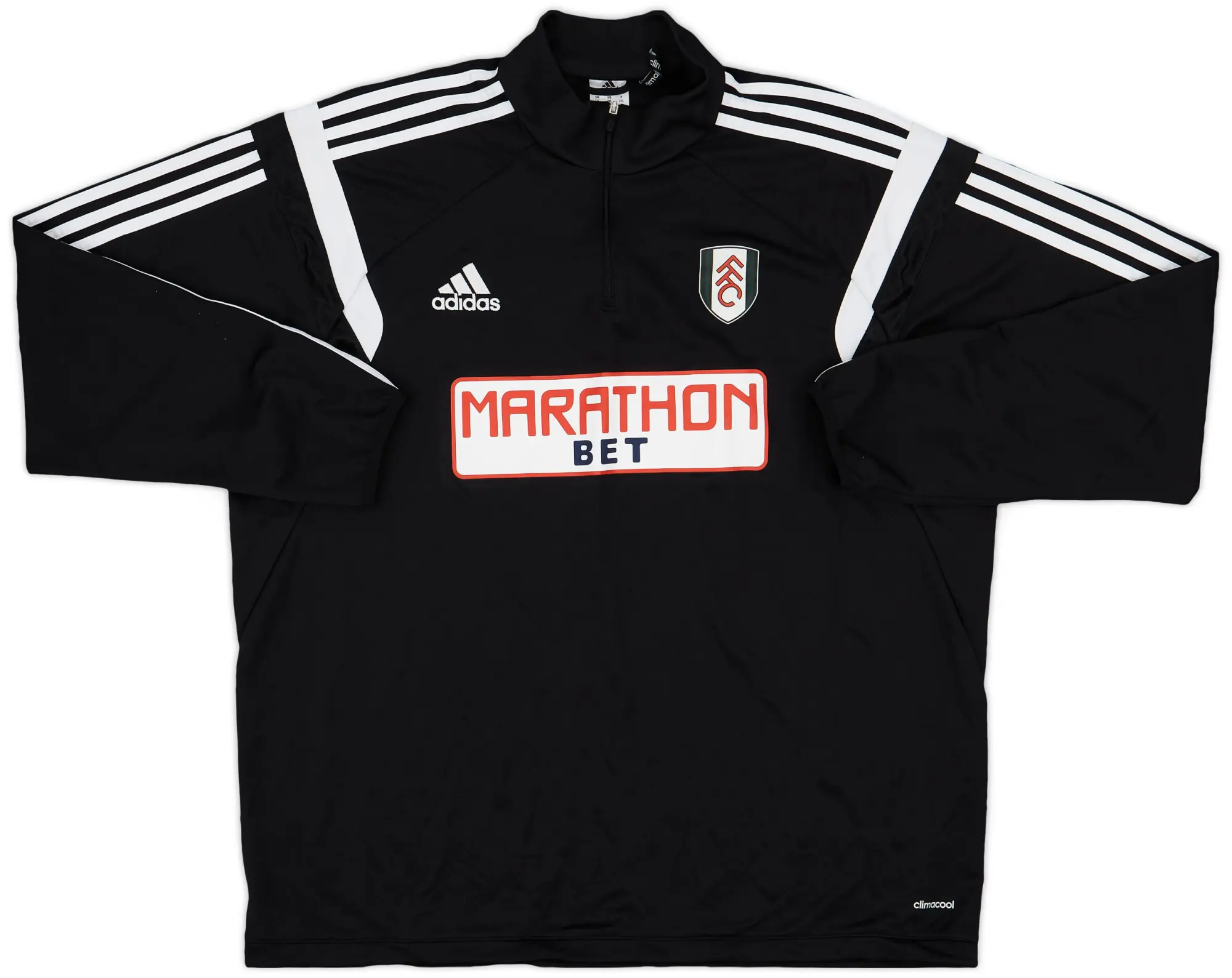 2014-15 Fulham adidas 1/4 Zip Drill Top - 9/10 - (XXL)