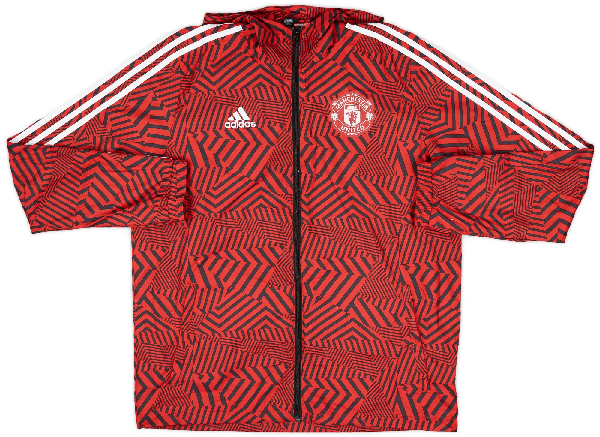 2020-21 Manchester United adidas Hooded Track Jacket - 7/10 - (XL)