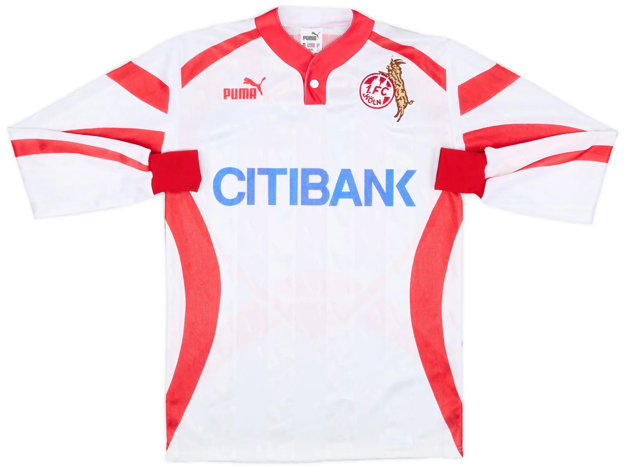 Puma 1992-93 FC Koln Home L/S Shirt #10 - 8/10 - (S)