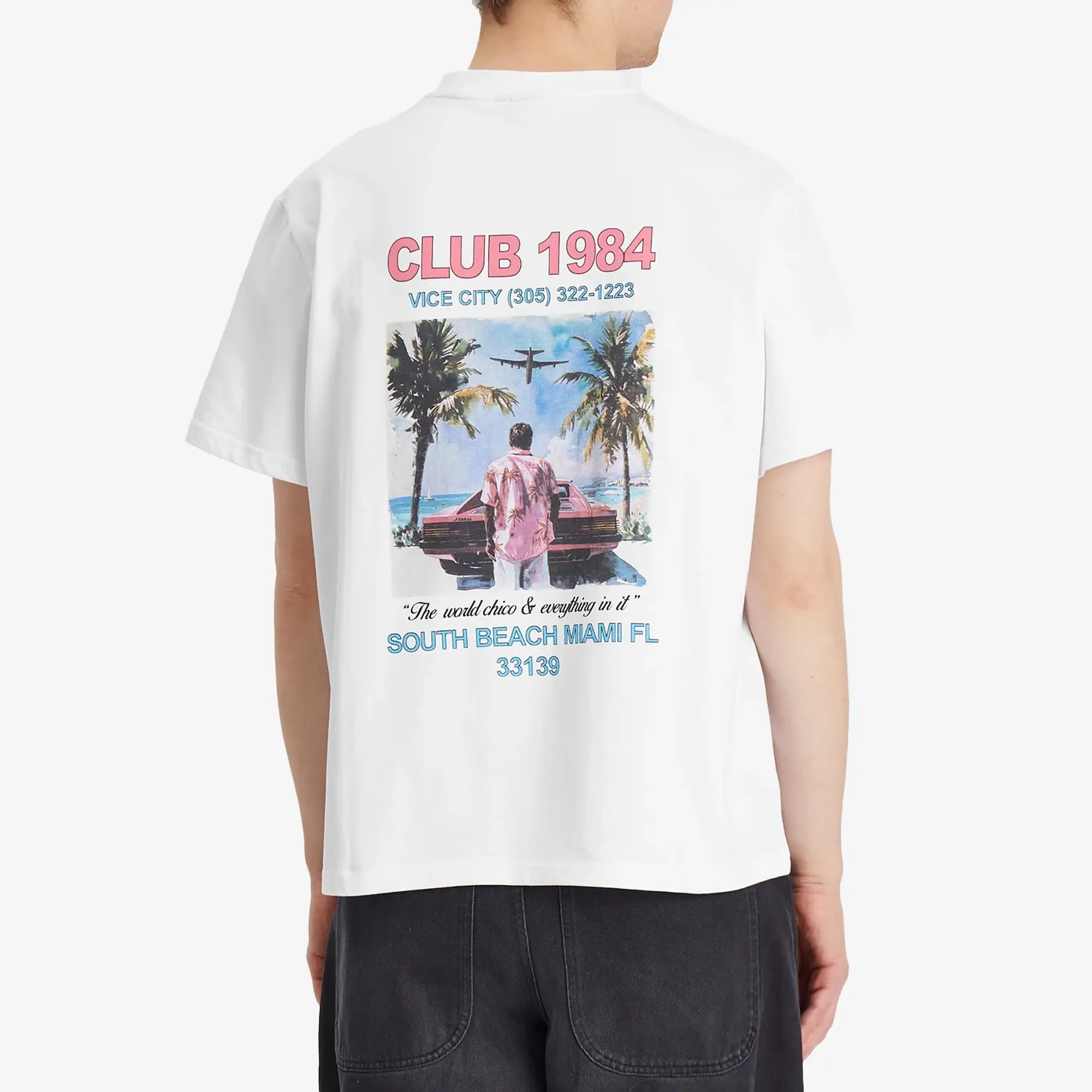 Club 1984 Men's Live Fast T-Shirt White
