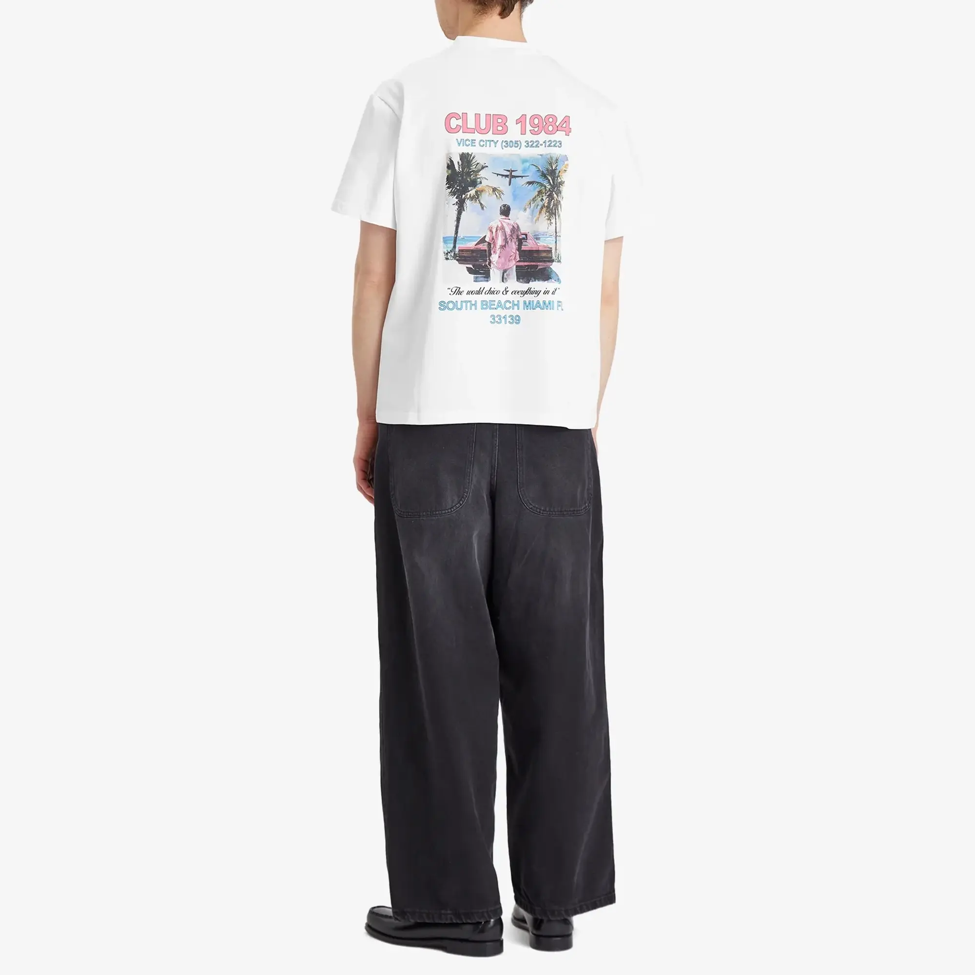 Club 1984 Men's Live Fast T-Shirt White