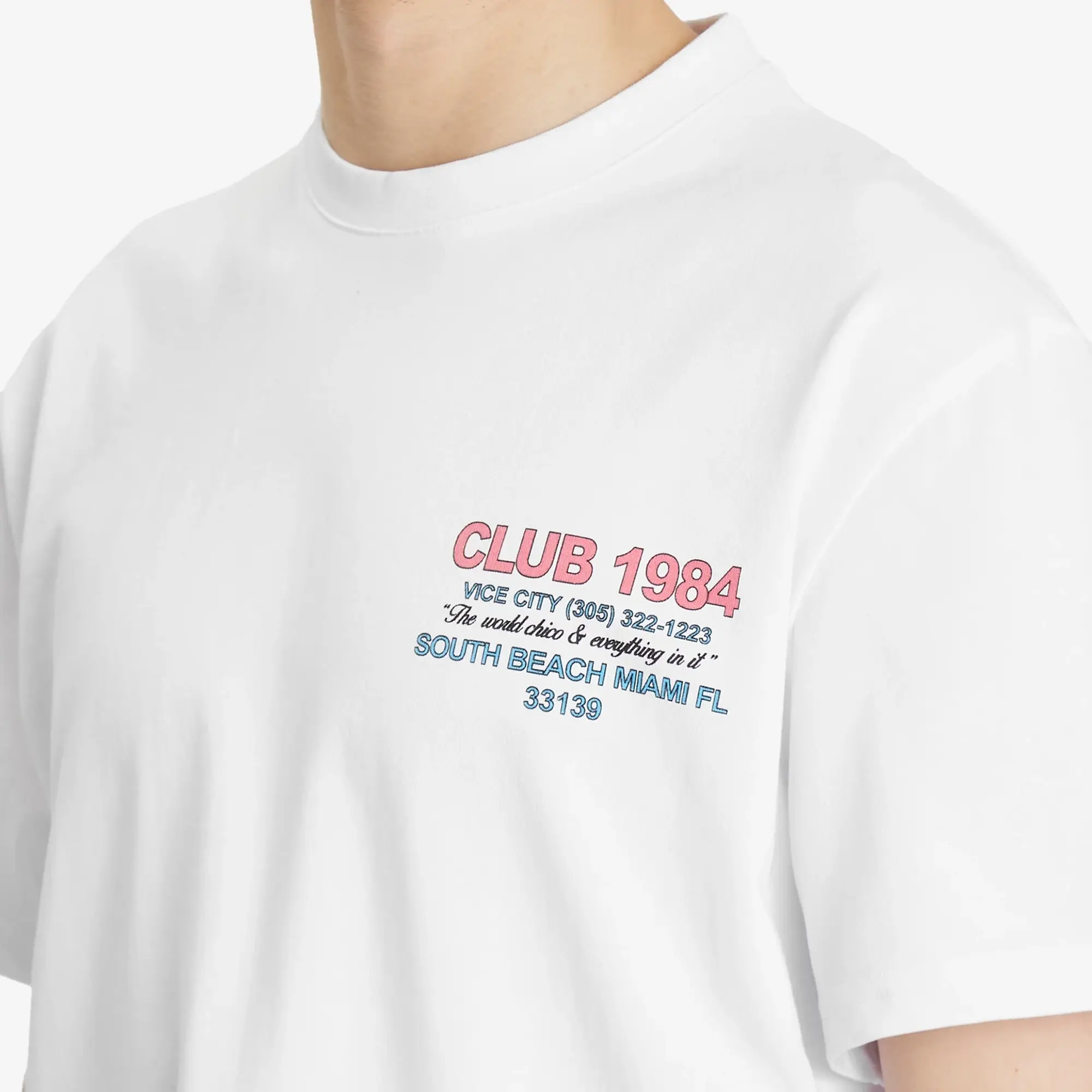 Club 1984 Men's Live Fast T-Shirt White