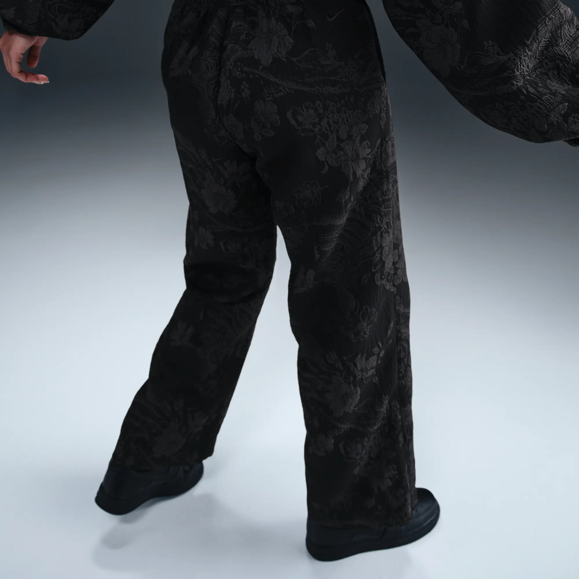 Pants Nike Sportswear Collection Women's Mid-Rise Jacquard Track Pants Black/ Anthracite/ Black S