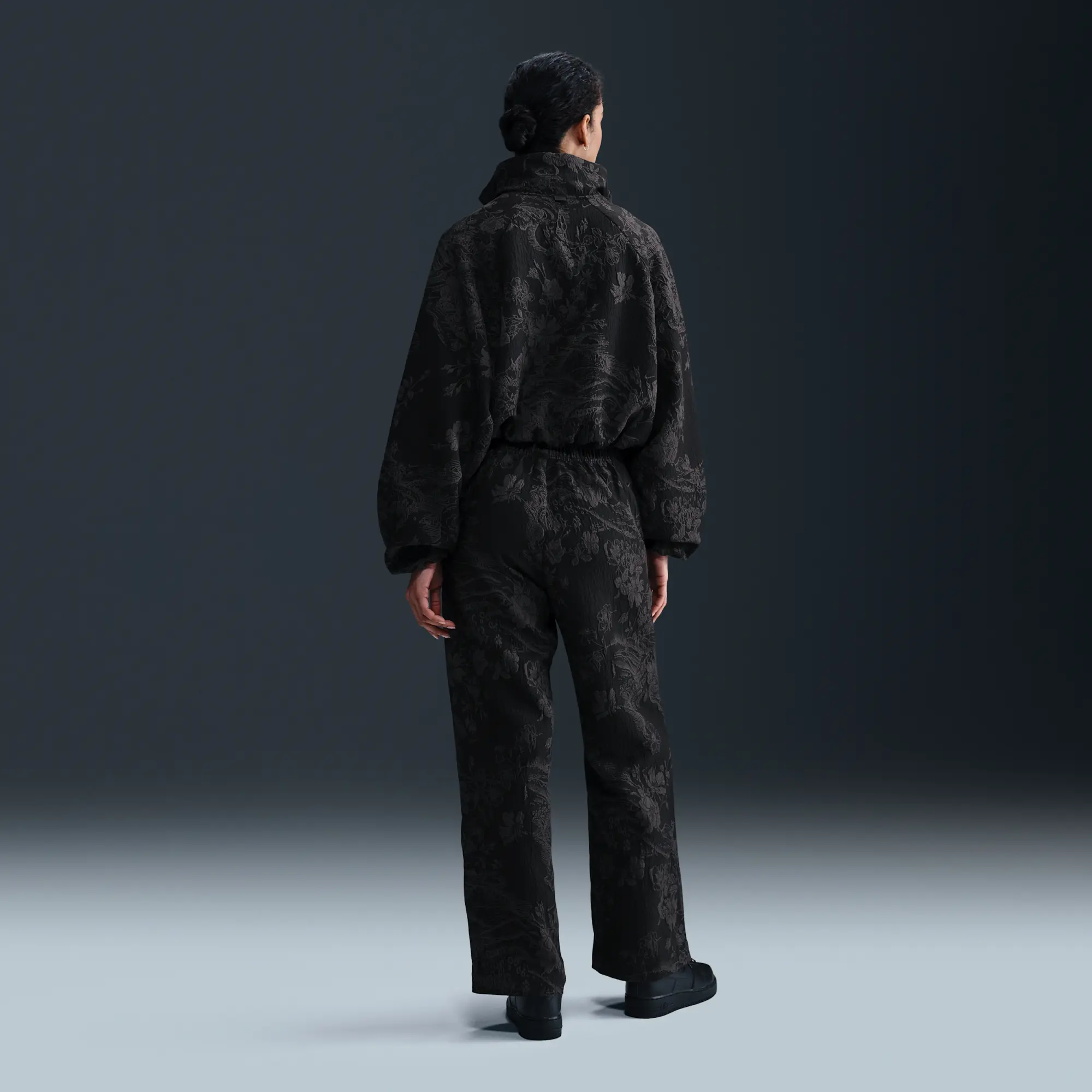 Pants Nike Sportswear Collection Women's Mid-Rise Jacquard Track Pants Black/ Anthracite/ Black S