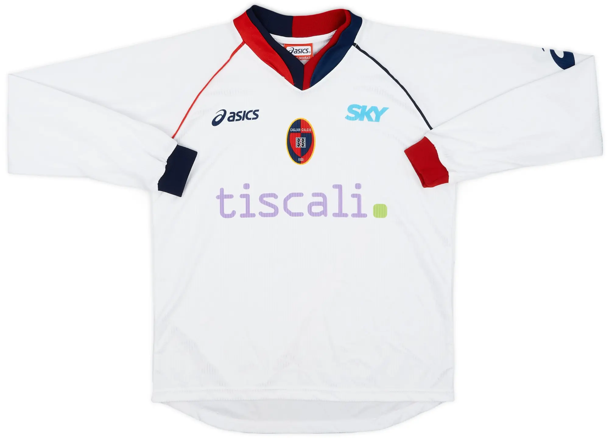 Asics 2006-07 Cagliari Basic Away L/S Shirt - 9/10 - (S)