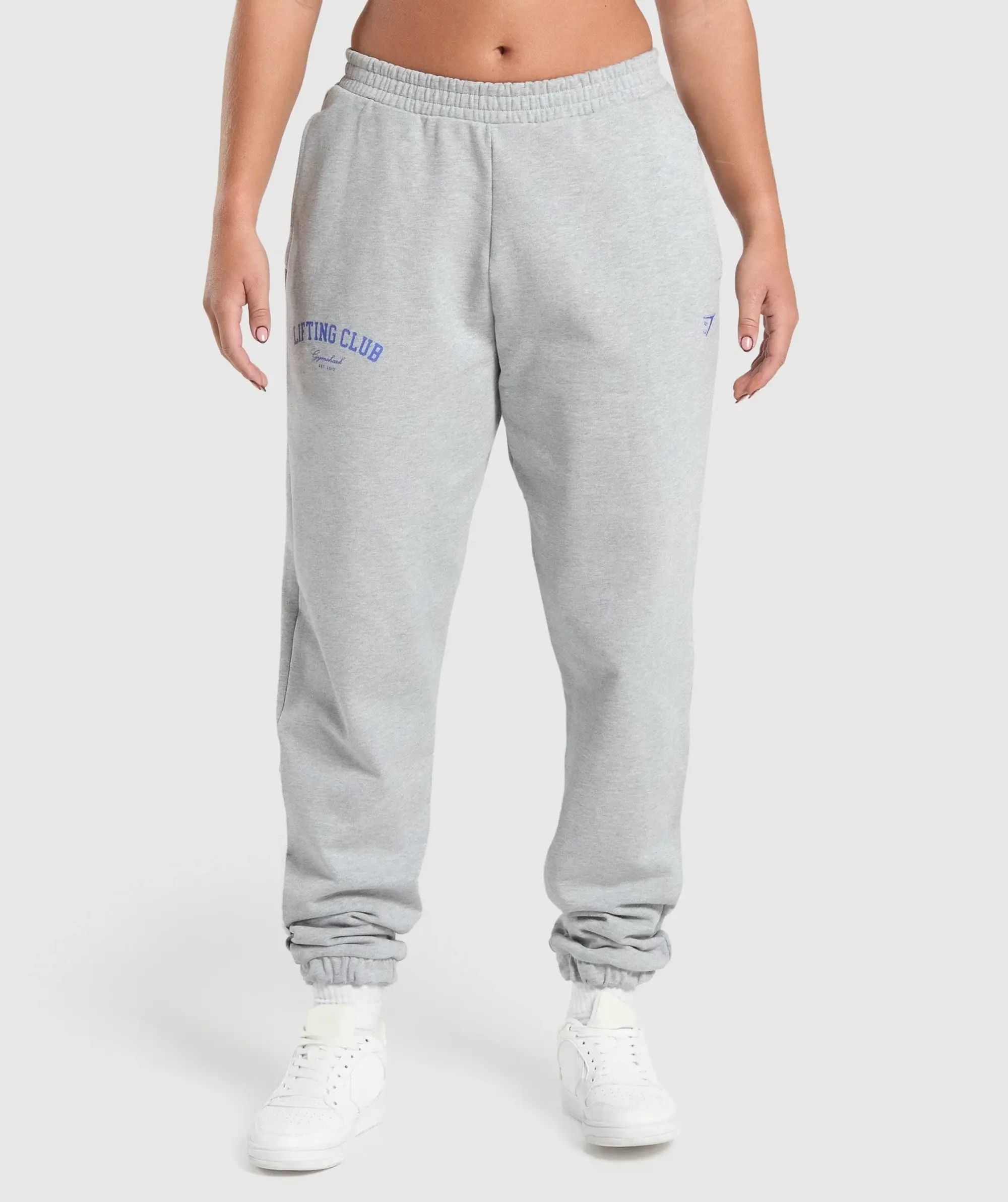 Gymshark Lifting Club Oversized Joggers - Light Grey Core Marl