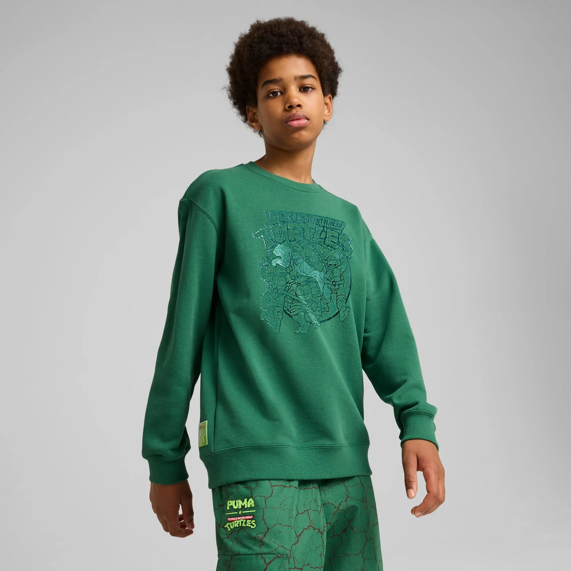 PUMA x Tmnt Relaxed Graphic Crew Shirt Youth, Vine