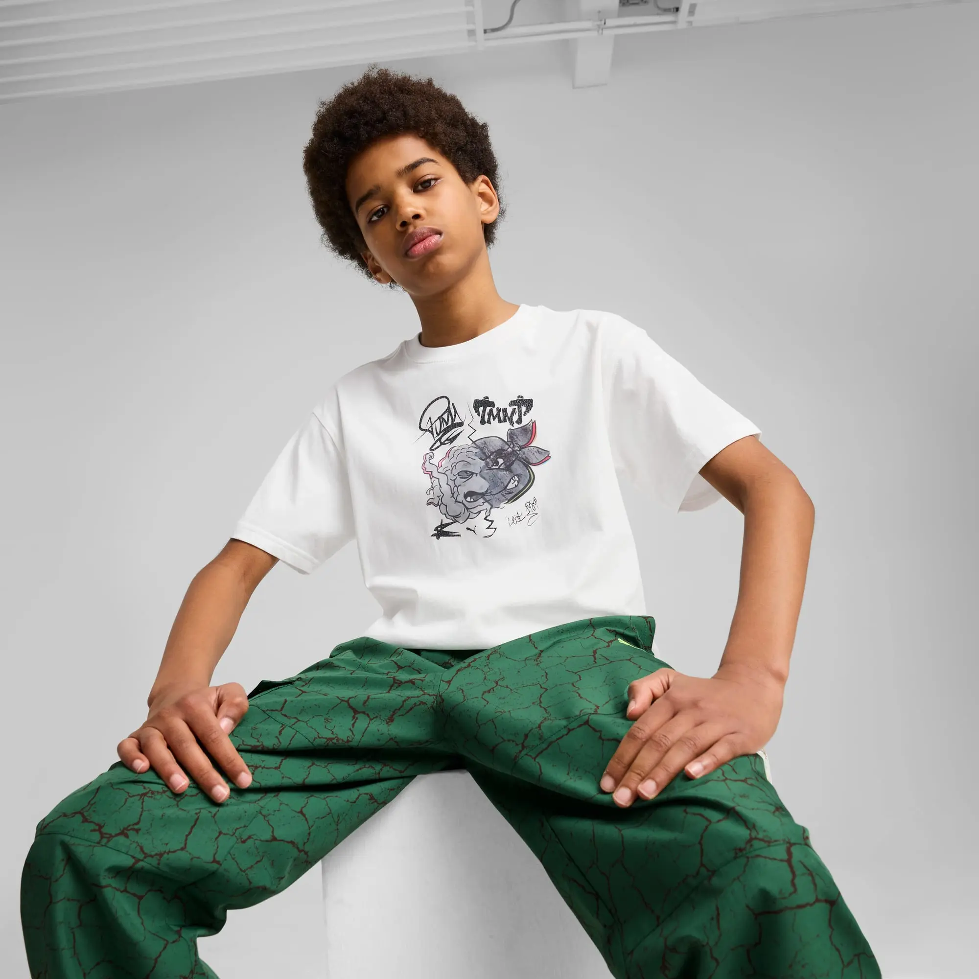 PUMA x Tmnt Relaxed Graphic T-Shirt Youth, White