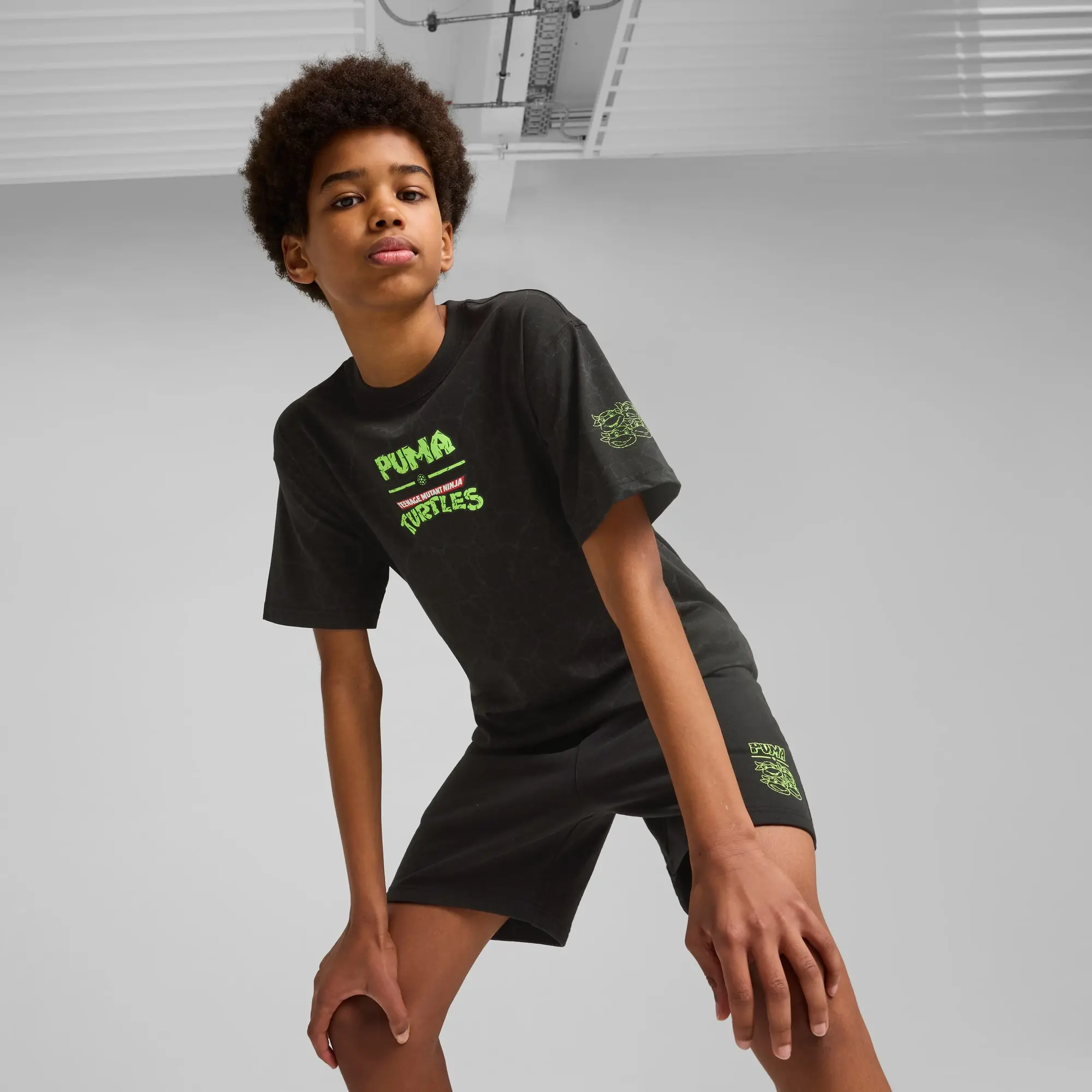 PUMA x Tmnt Relaxed All-Over Print T-Shirt Youth, Black