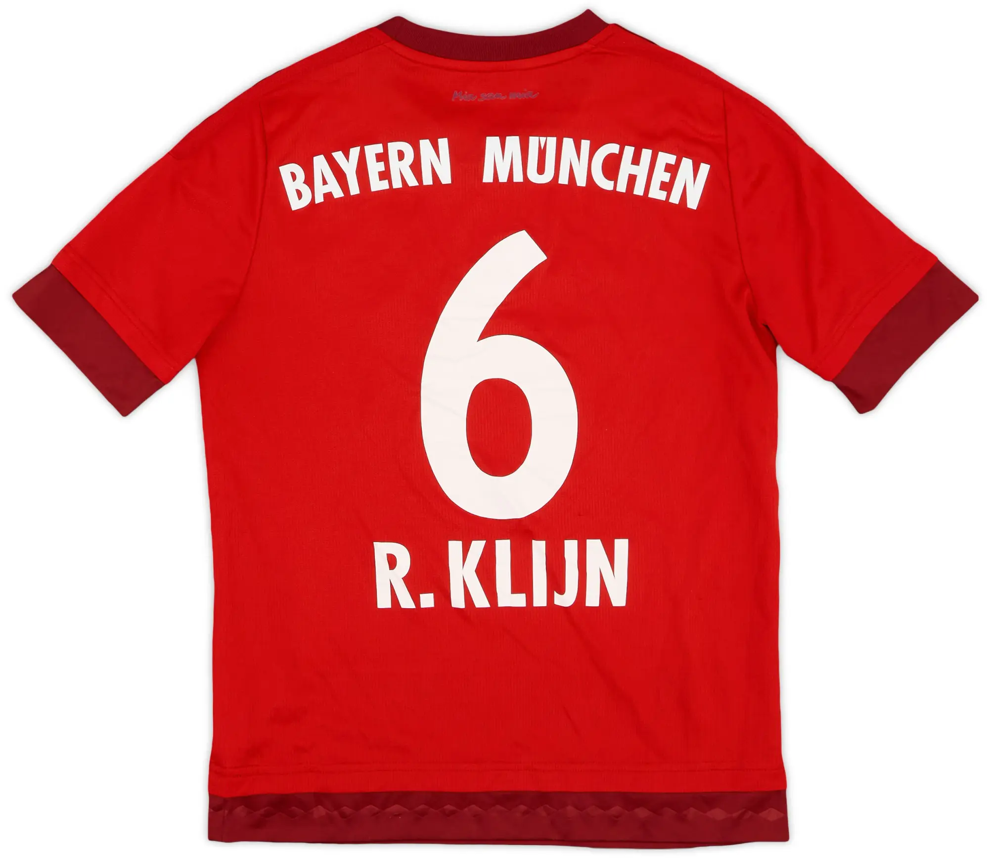 adidas 2015-16 Bayern Munich Home Shirt R. Klijn #6 - 8/10 - (L.Boys)