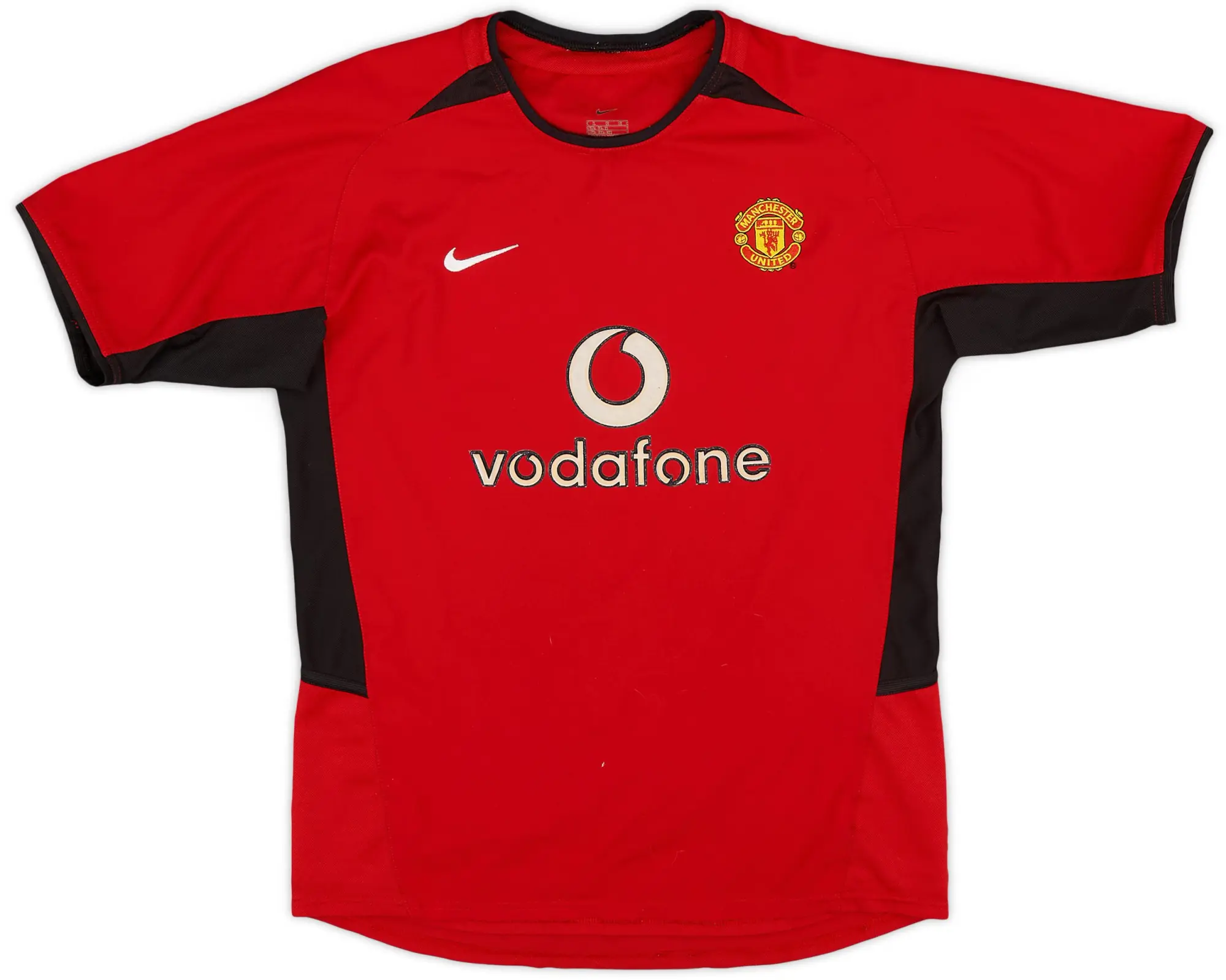 Nike 2002-04 Manchester United Home Shirt - 7/10 - (L.Boys)