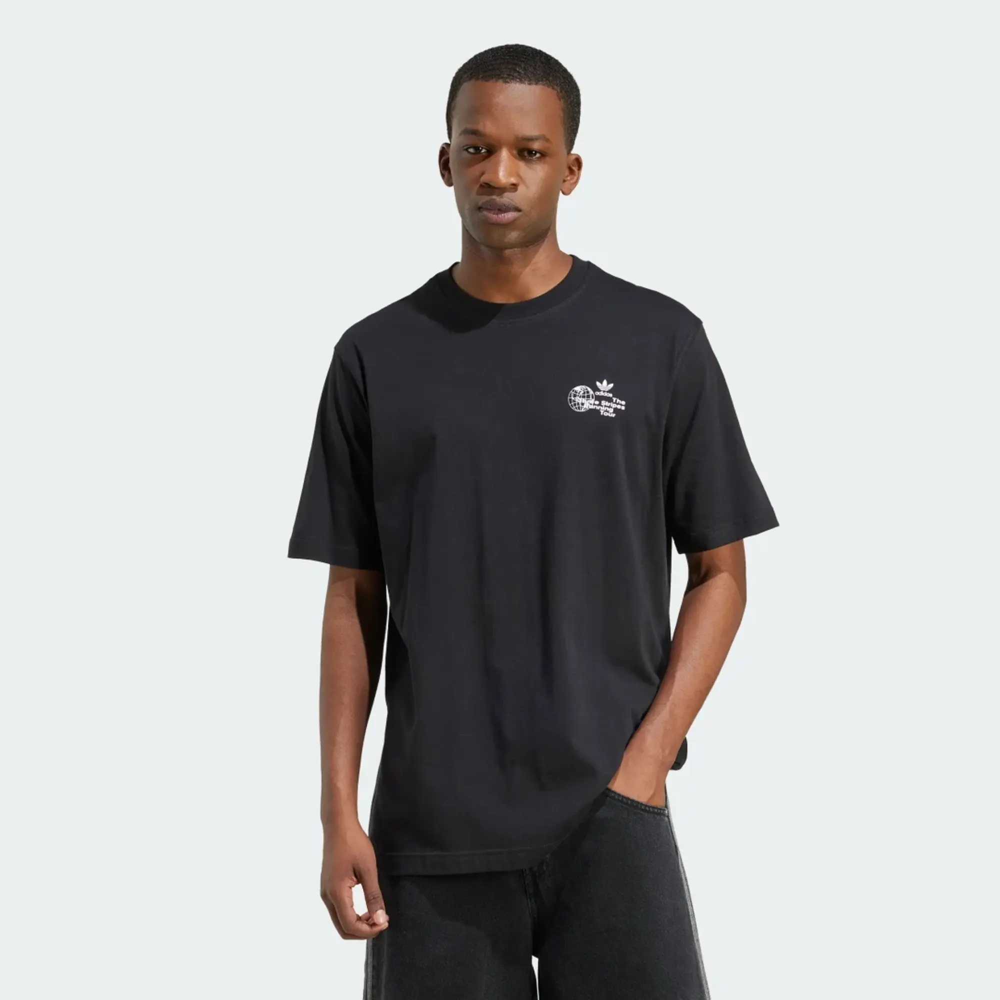 adidas Originals Men Sports Elements Poster Graphic Loose Te