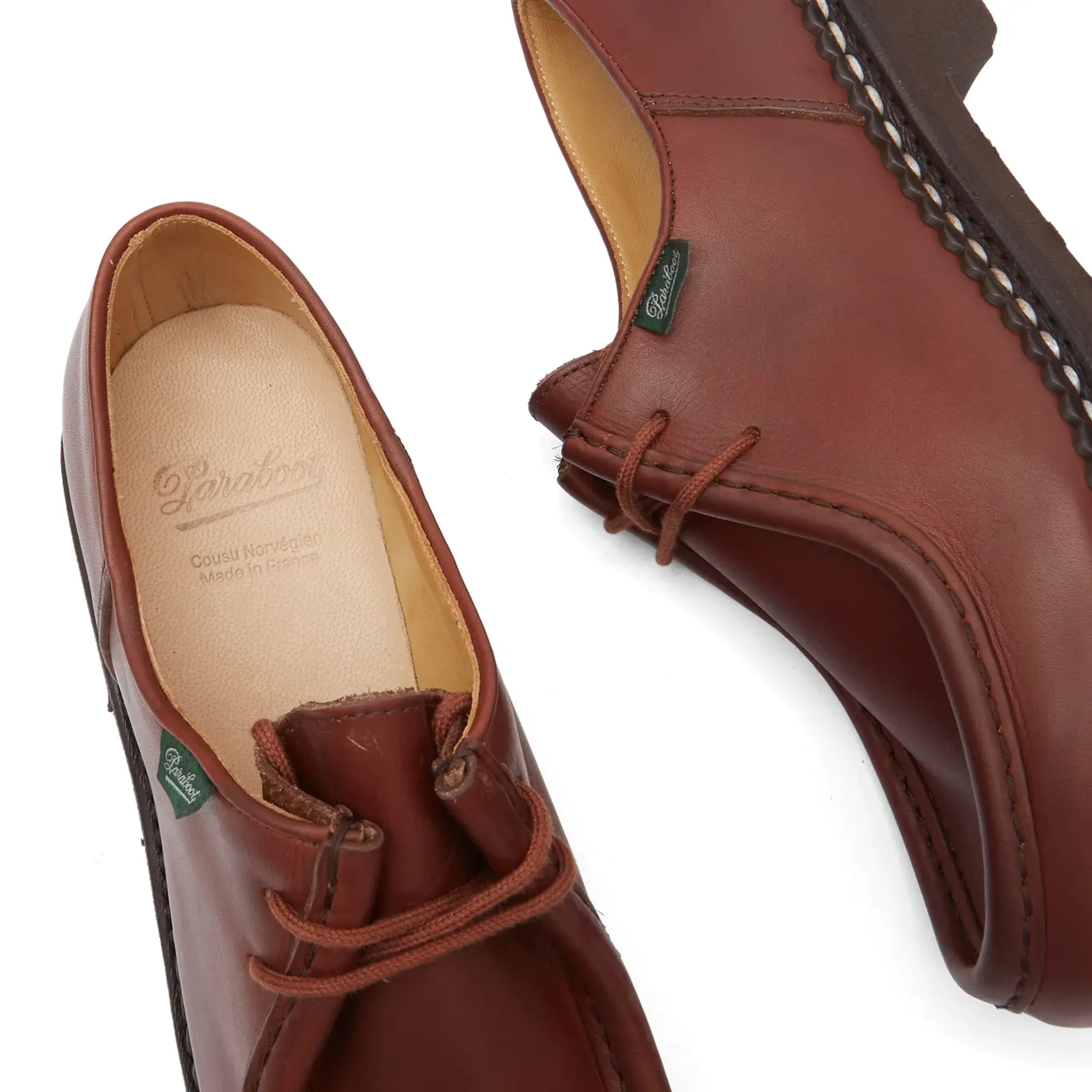 Paraboot Women's Michael Leather Lace Up Derby Shoe Brown