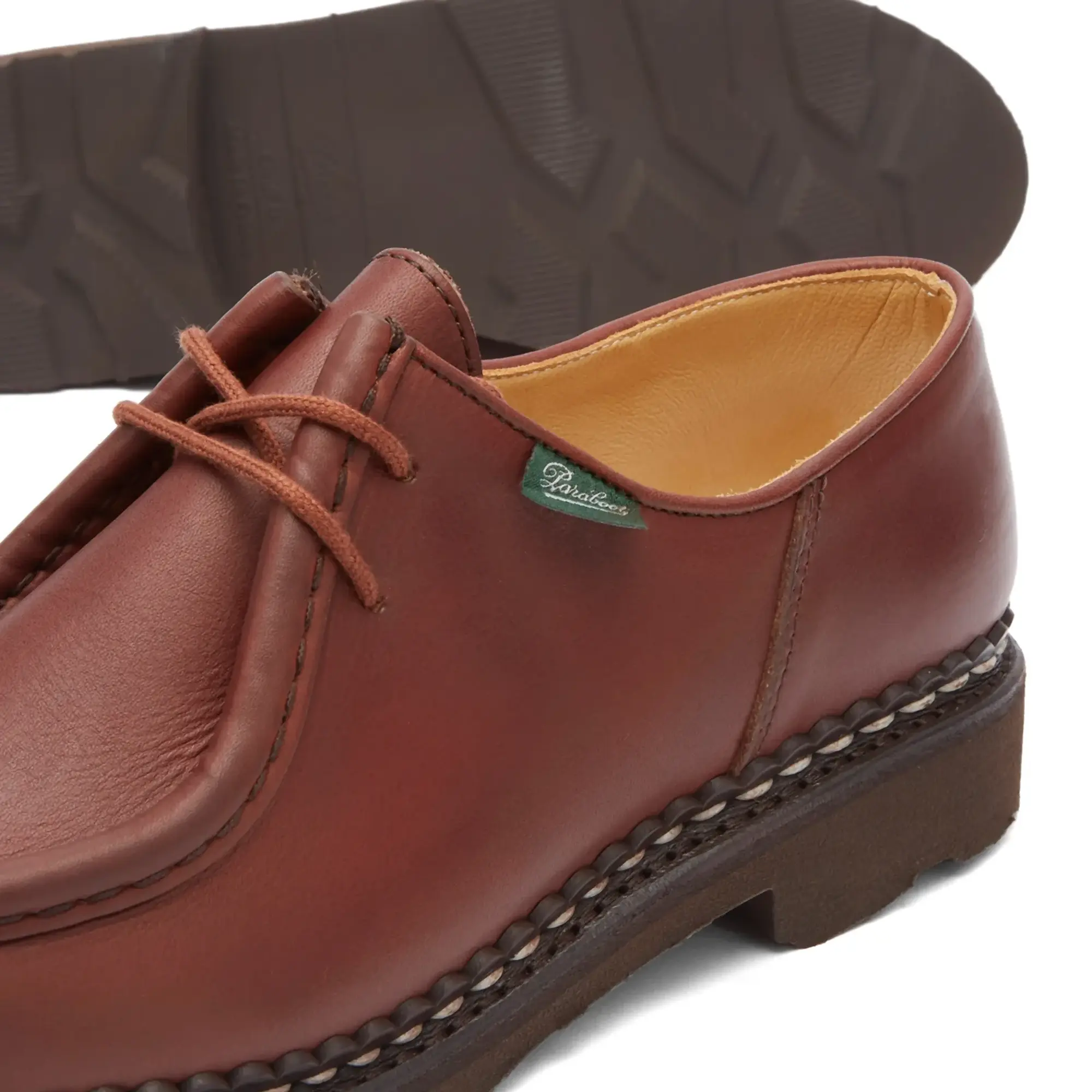 Paraboot Women's Michael Leather Lace Up Derby Shoe Brown