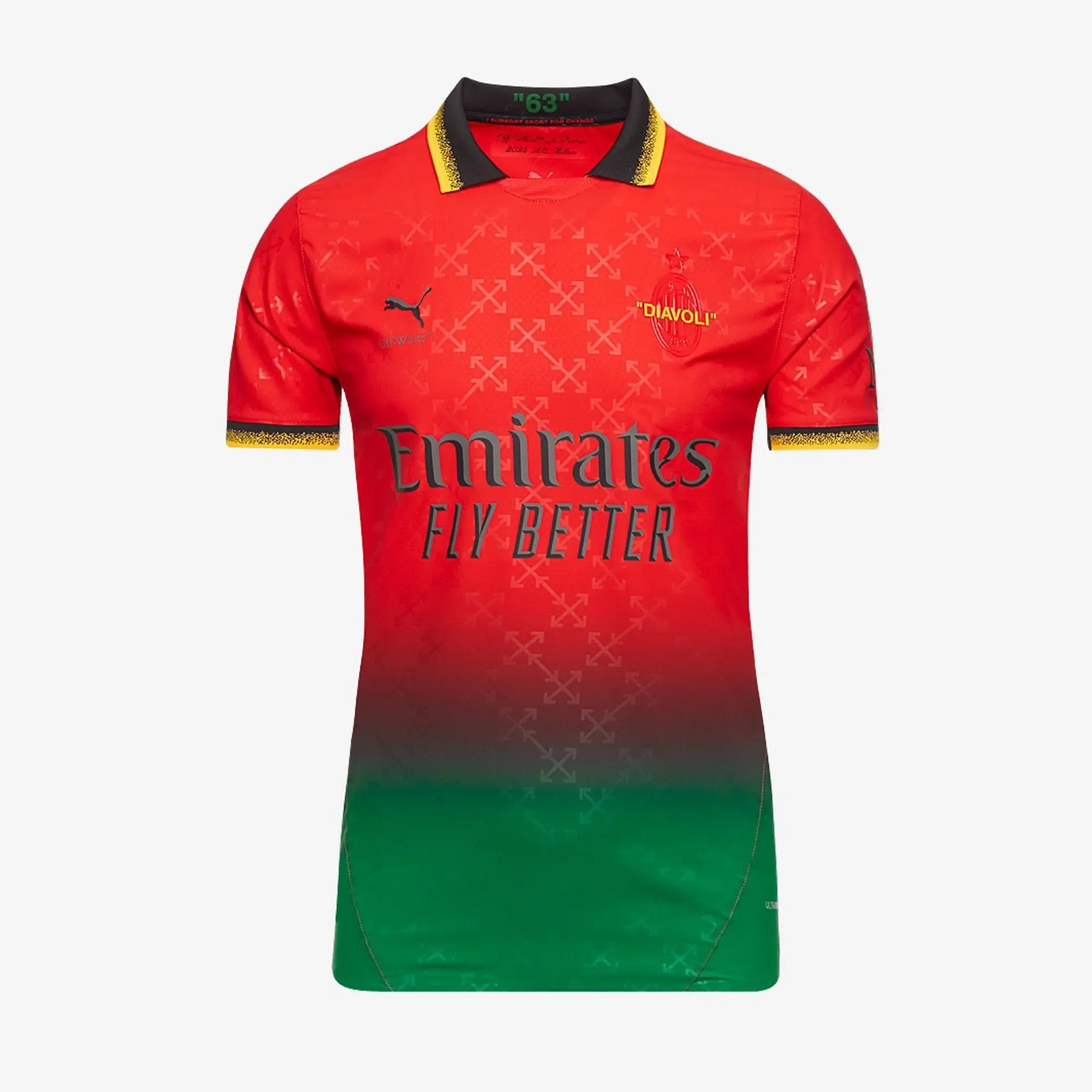 PUMA AC Milan x Off-White™ Authentic Jersey Men, For All Time Red/Black